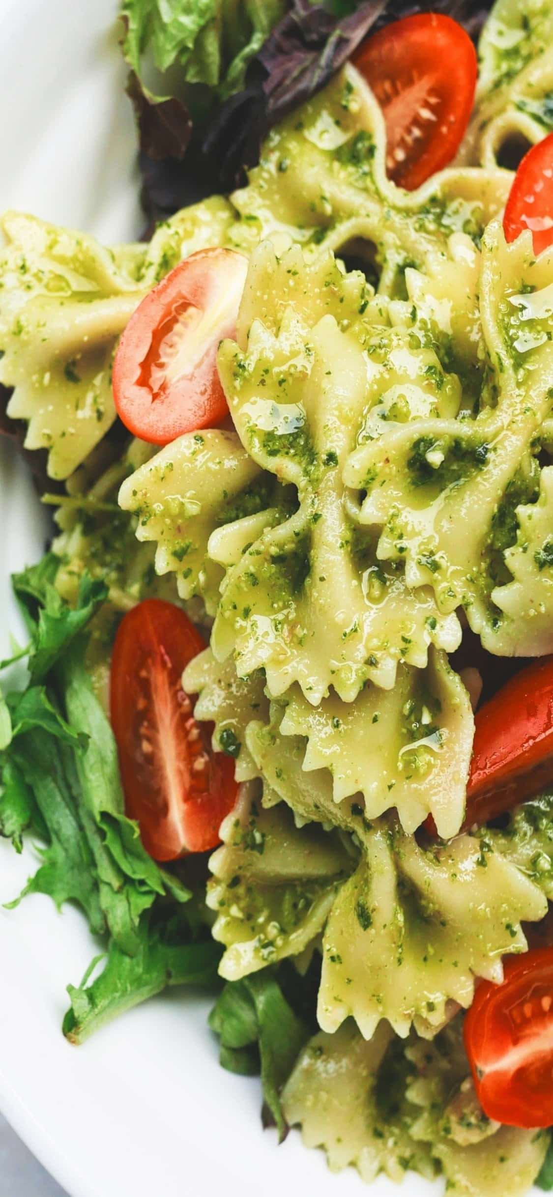 Mỳ Farfalle Pesto nền iPhone X Pasta Hình nền