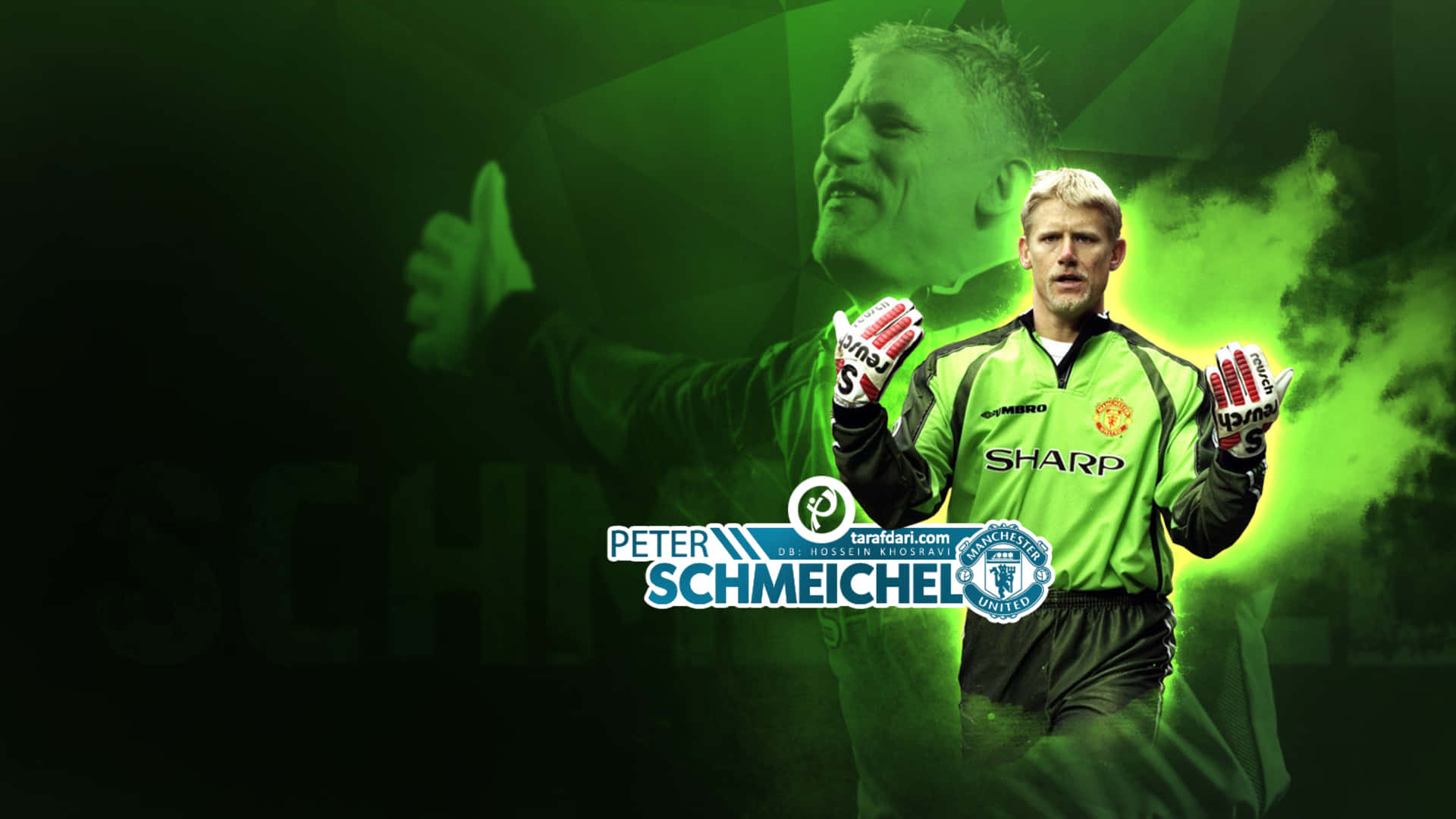 Peter Schmeichel Xanh Đồ Họa Thủ Môn Manchester United Hình nền