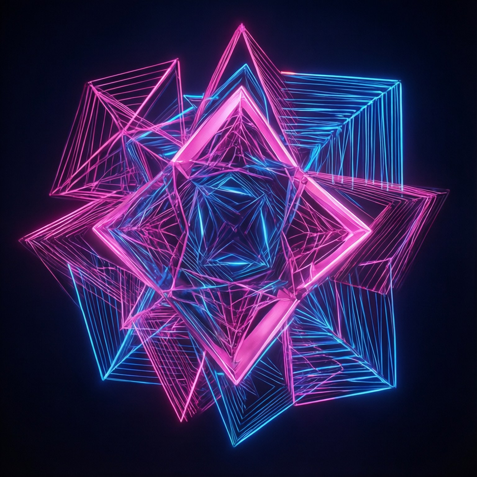 Phát sáng hình học Neon Hình nền