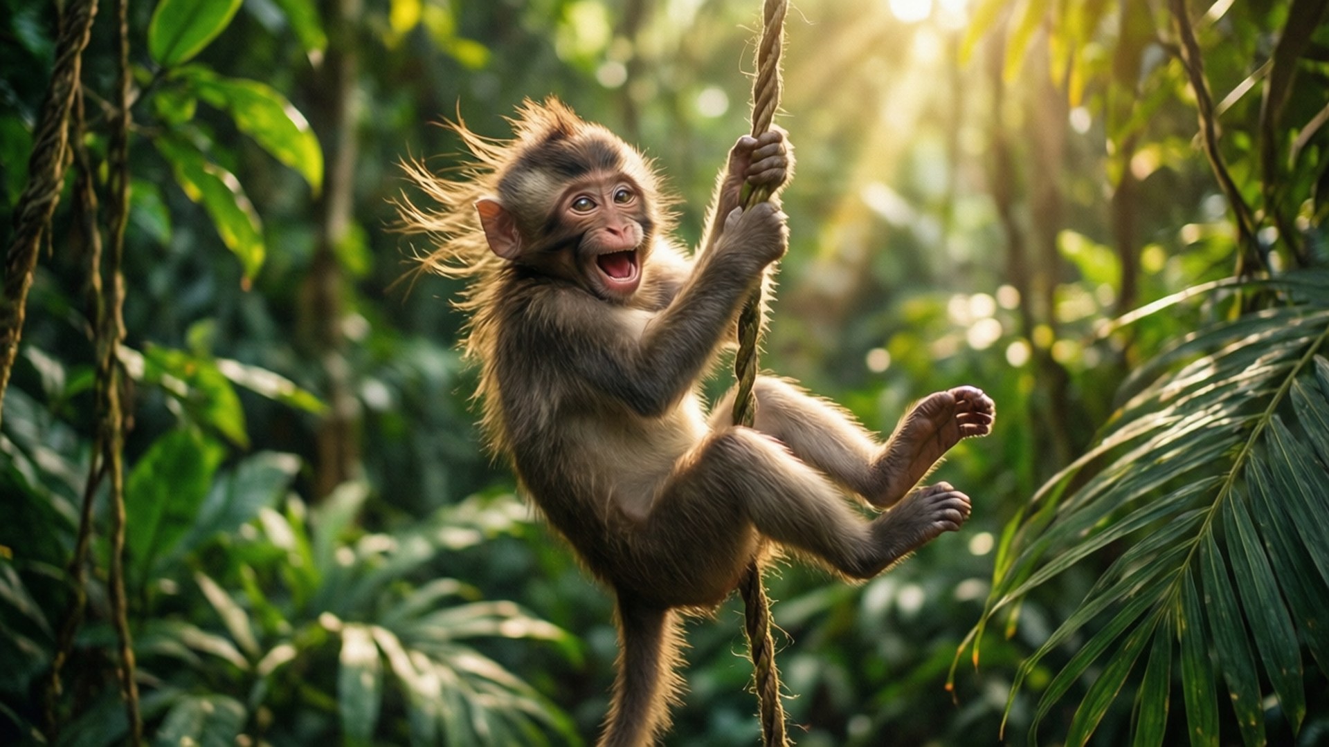 Phiêu Lưu Của Chú Khỉ Đu Dây Hình nền