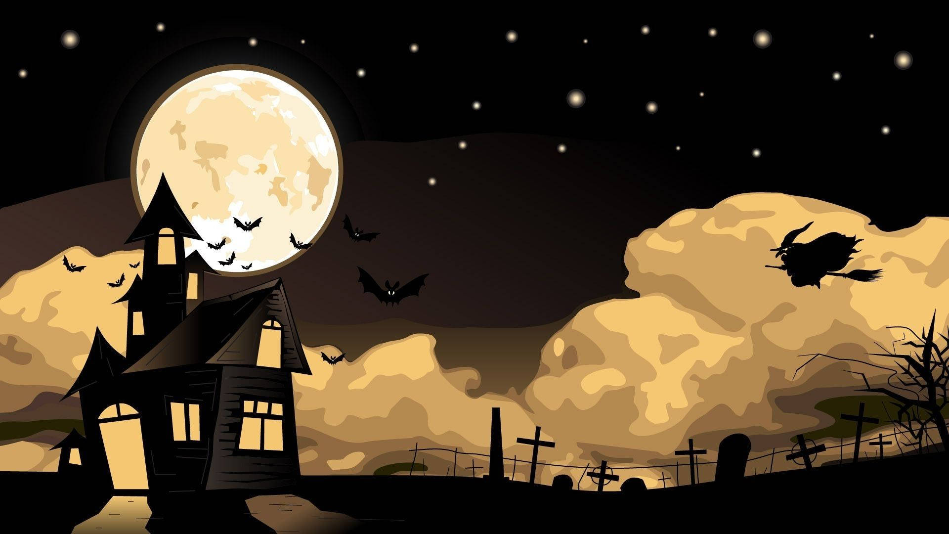 Phim hoạt hình Halloween Biệt thự Ma quái Hình nền