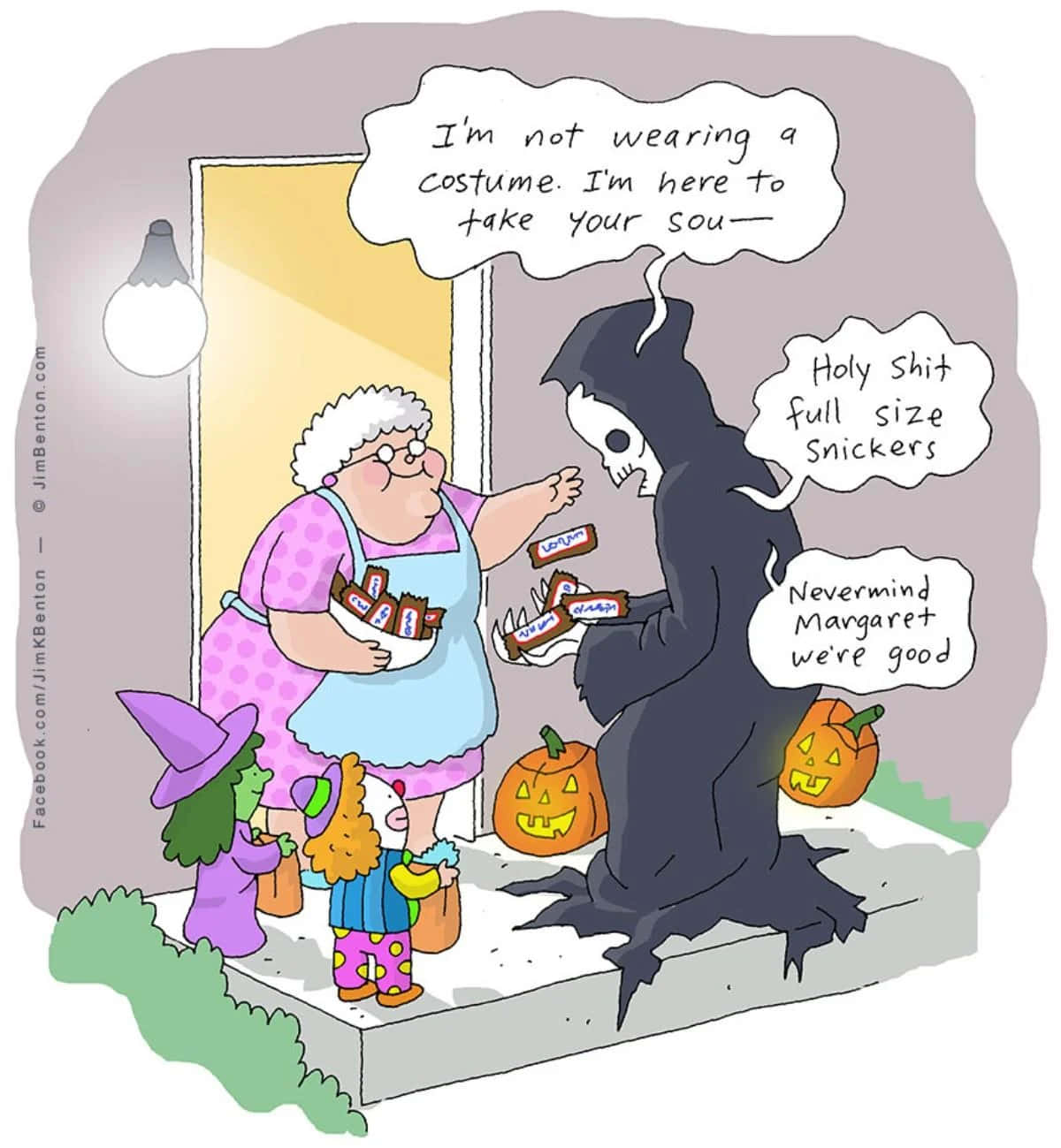 phim hoạt hình halloween - một hoạt cảnh về người phụ nữ tặng kẹo halloween cho một người phụ nữ Hình nền