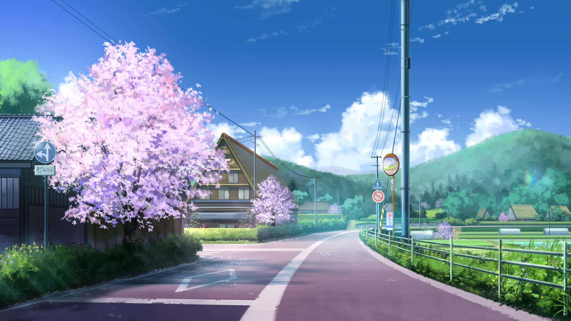 Nền Hoa Anh Đào Anime