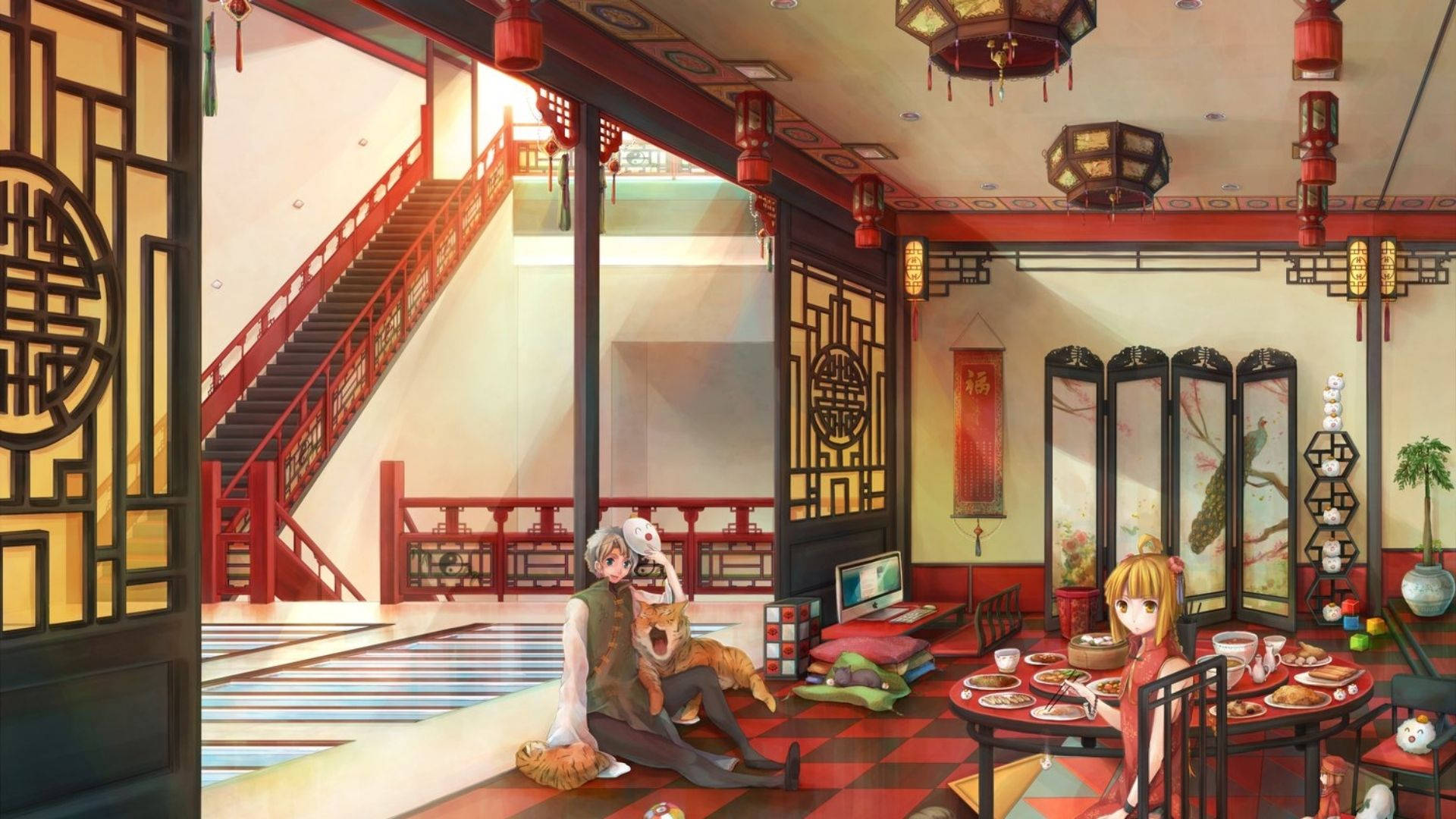 Phòng ăn Anime Hình nền