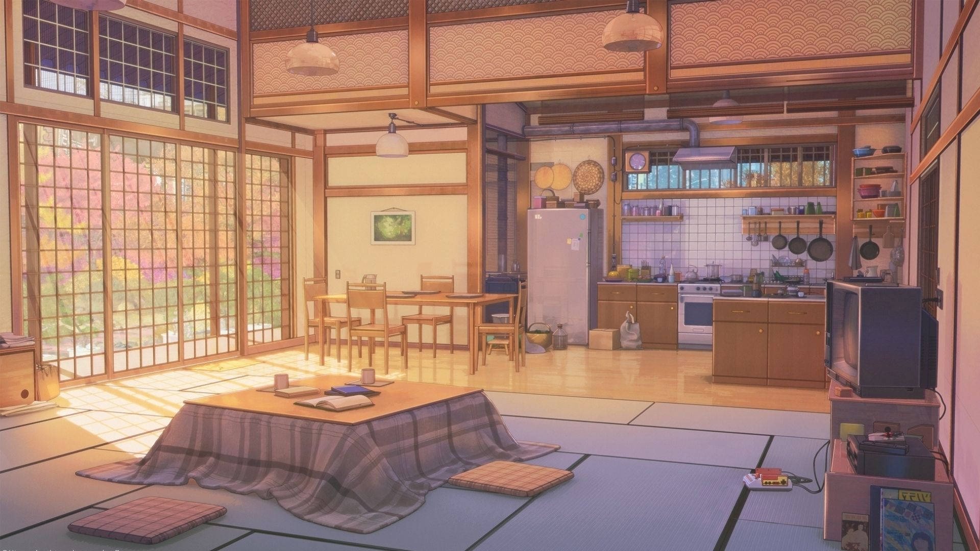 Phòng Anime Ban Ngày Hình nền