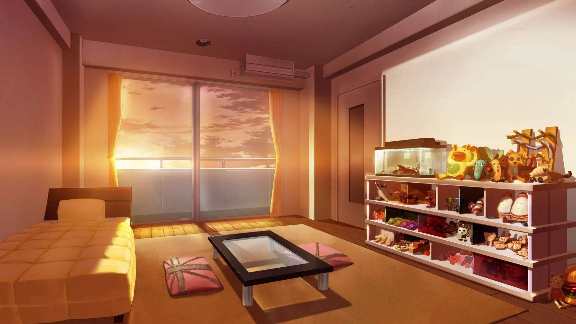 Phòng Anime Lúc Hoàng Hôn Hình nền