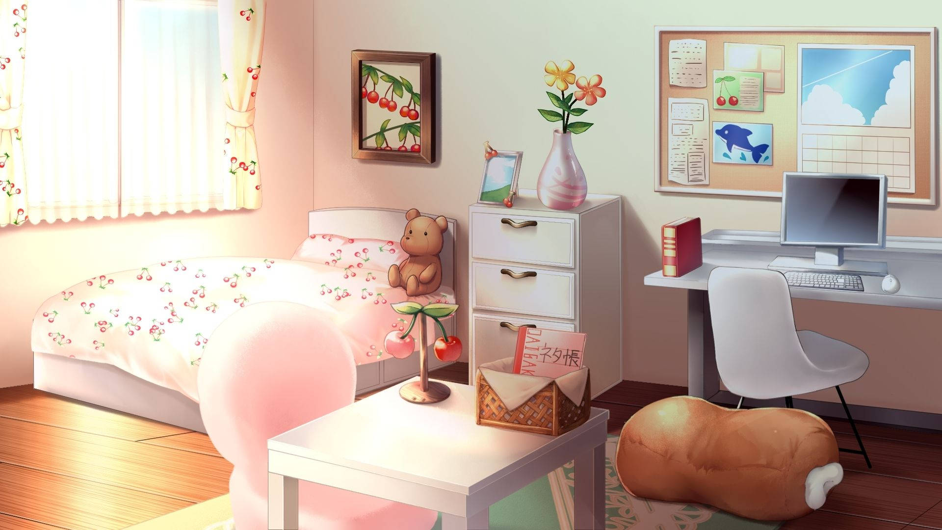Phòng Anime Nữ Tính Hình nền