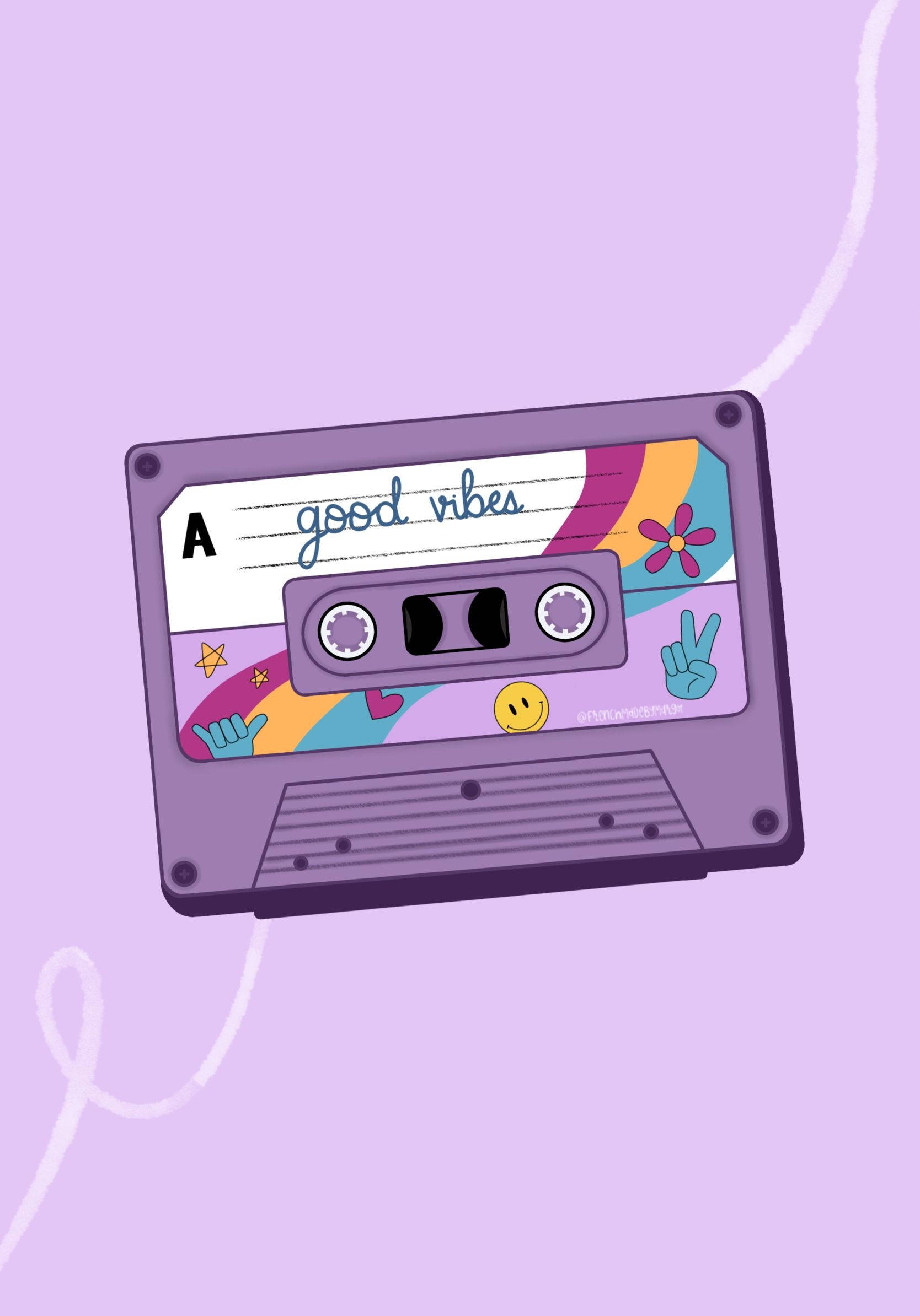 Phong cách âm nhạc băng cassette nhỏ gọn Hình nền