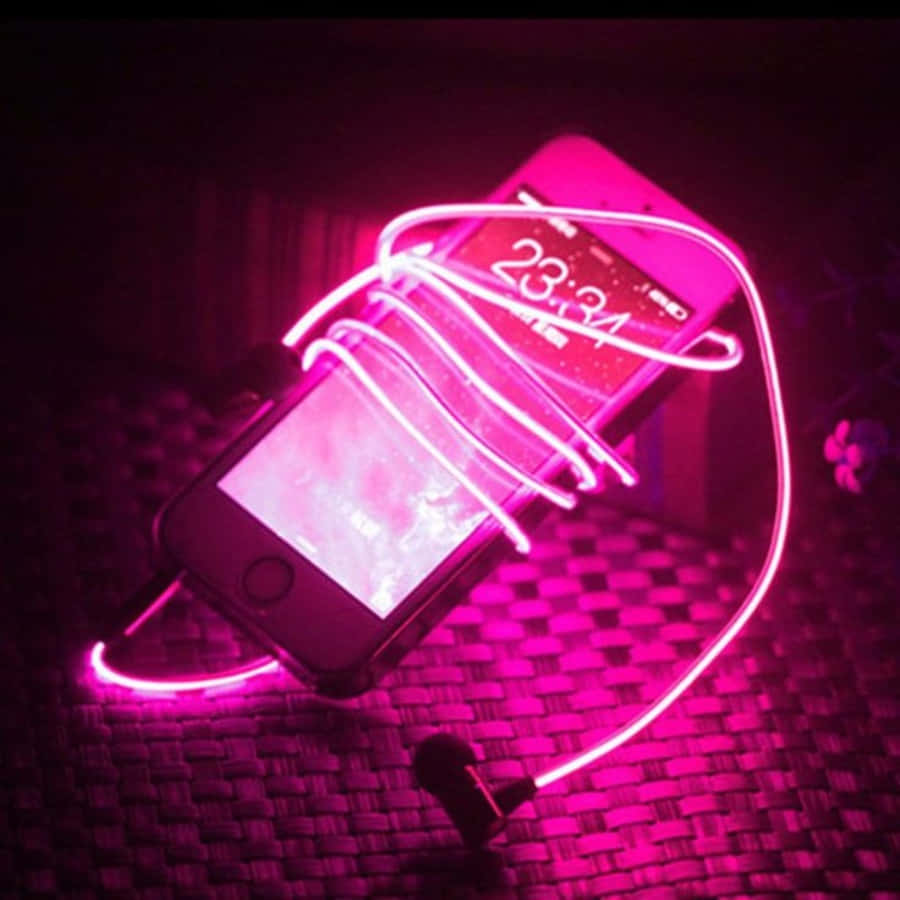 Phong Cách Hiện Đại Màu Hồng Neon Hình nền