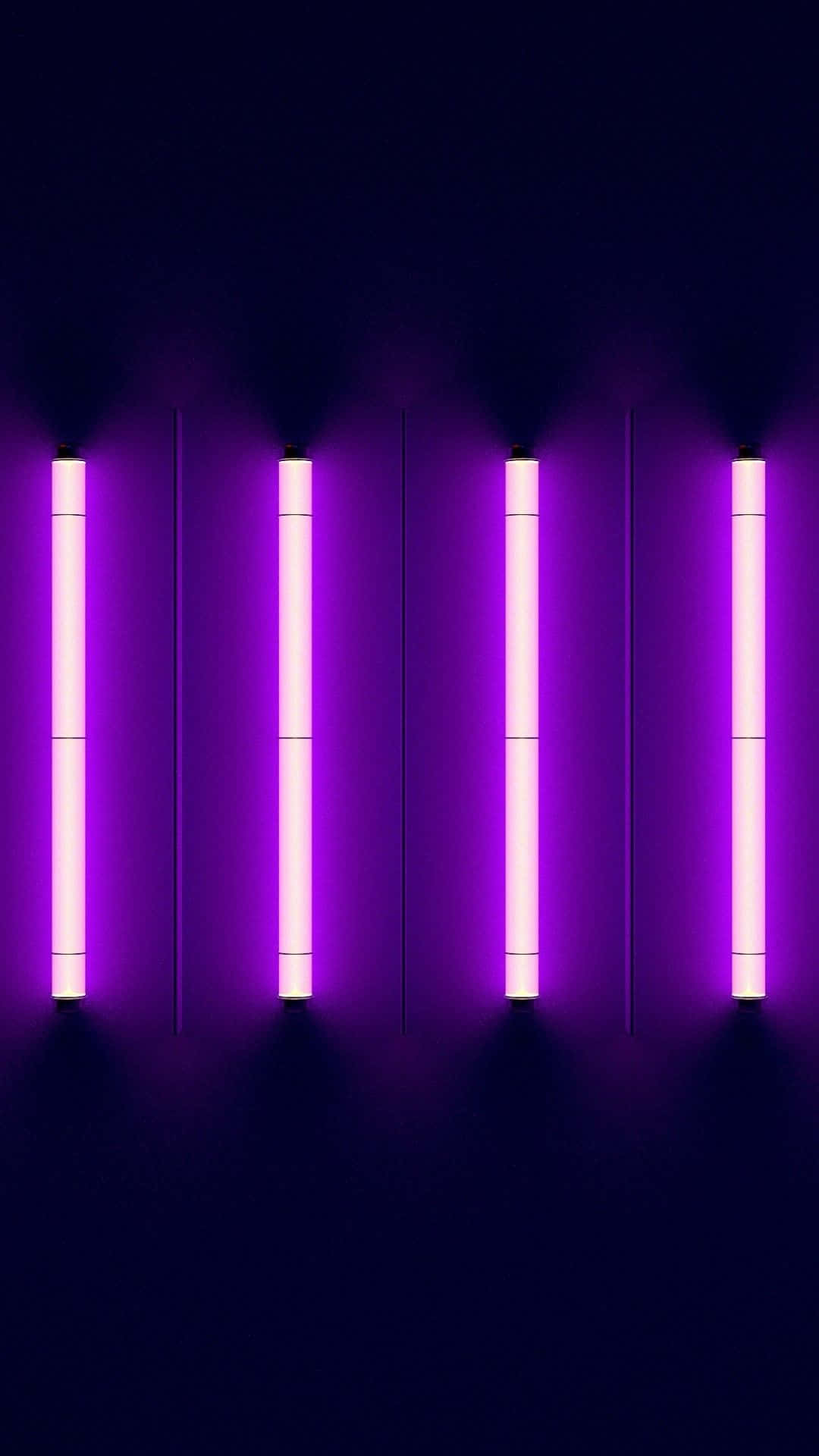 Phong Cách Neon Tím Nổi Bật Hình nền