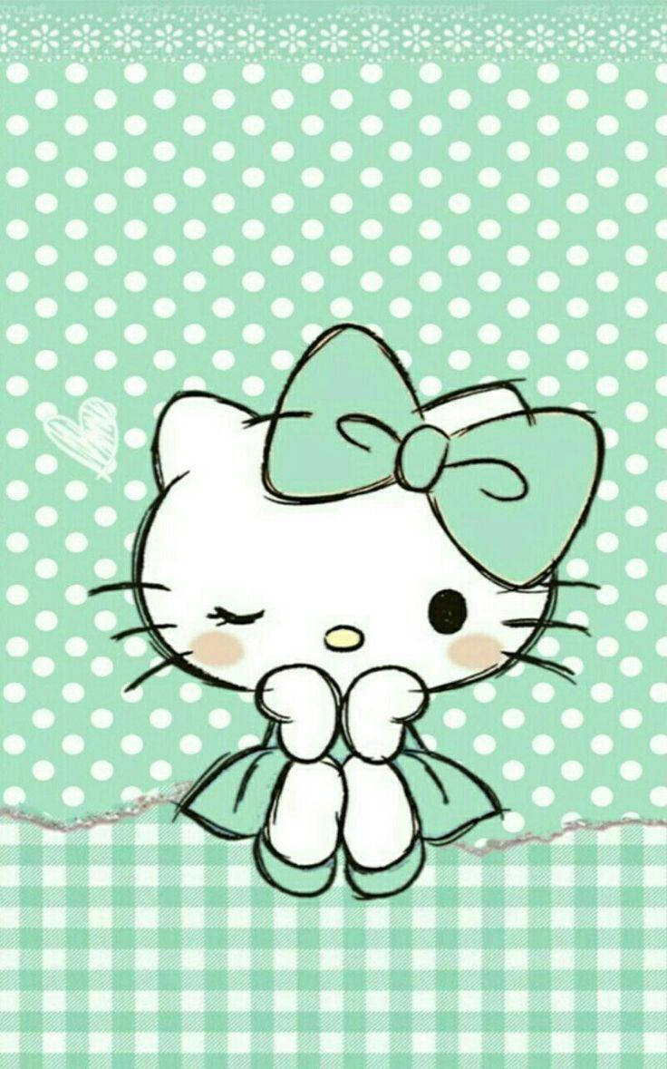 Phong cách thẩm mỹ Hello Kitty chấm bi Hình nền