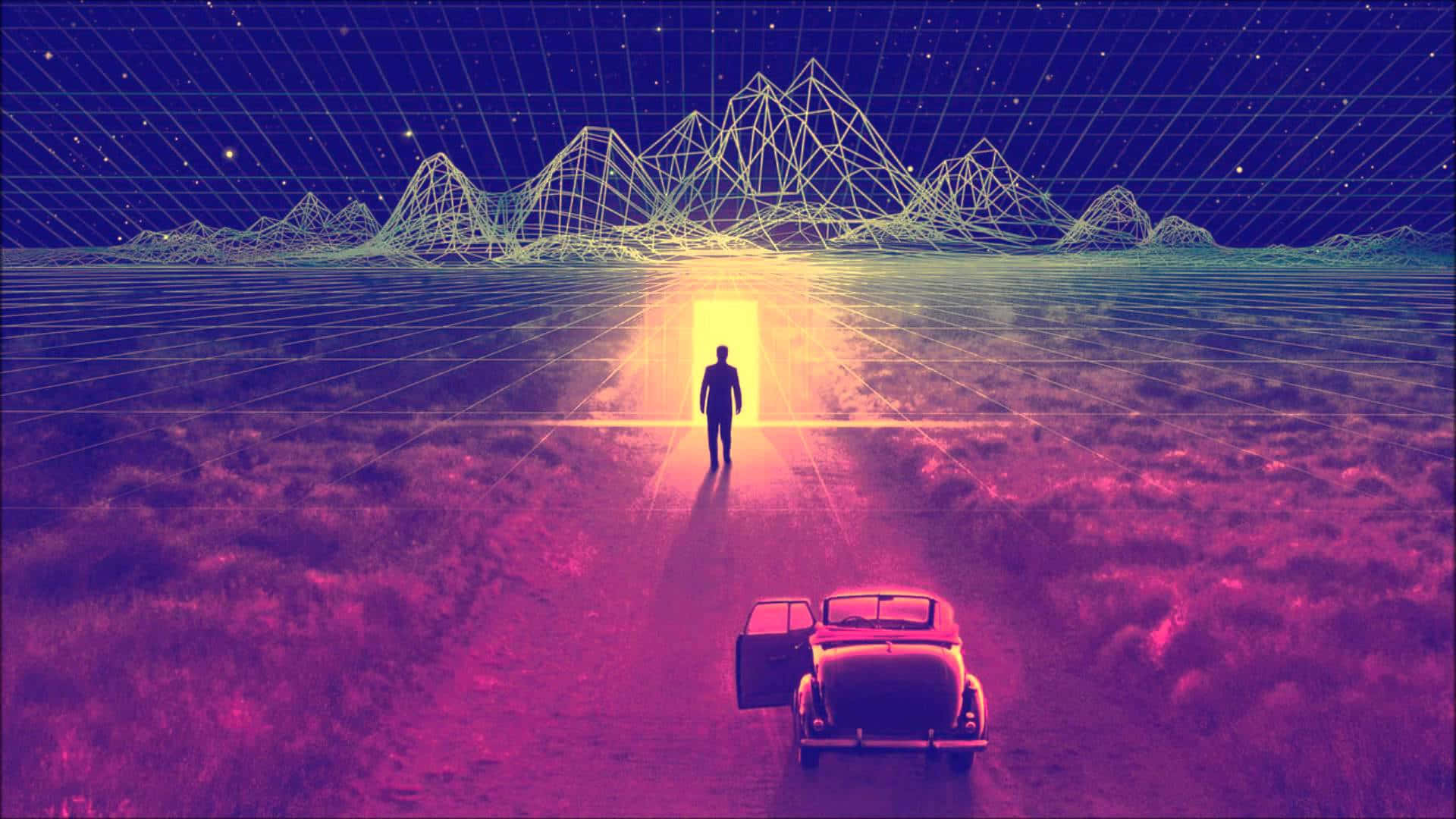 Phong cách thập niên 80 màu hồng - Nghệ thuật số The Thirteenth Floor Hình nền