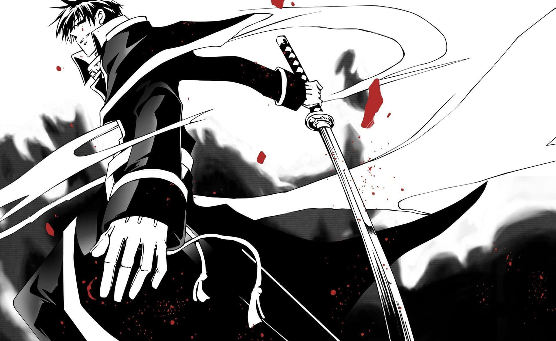 Phong cảnh anime đen trắng đầy mê hoặc Hình nền