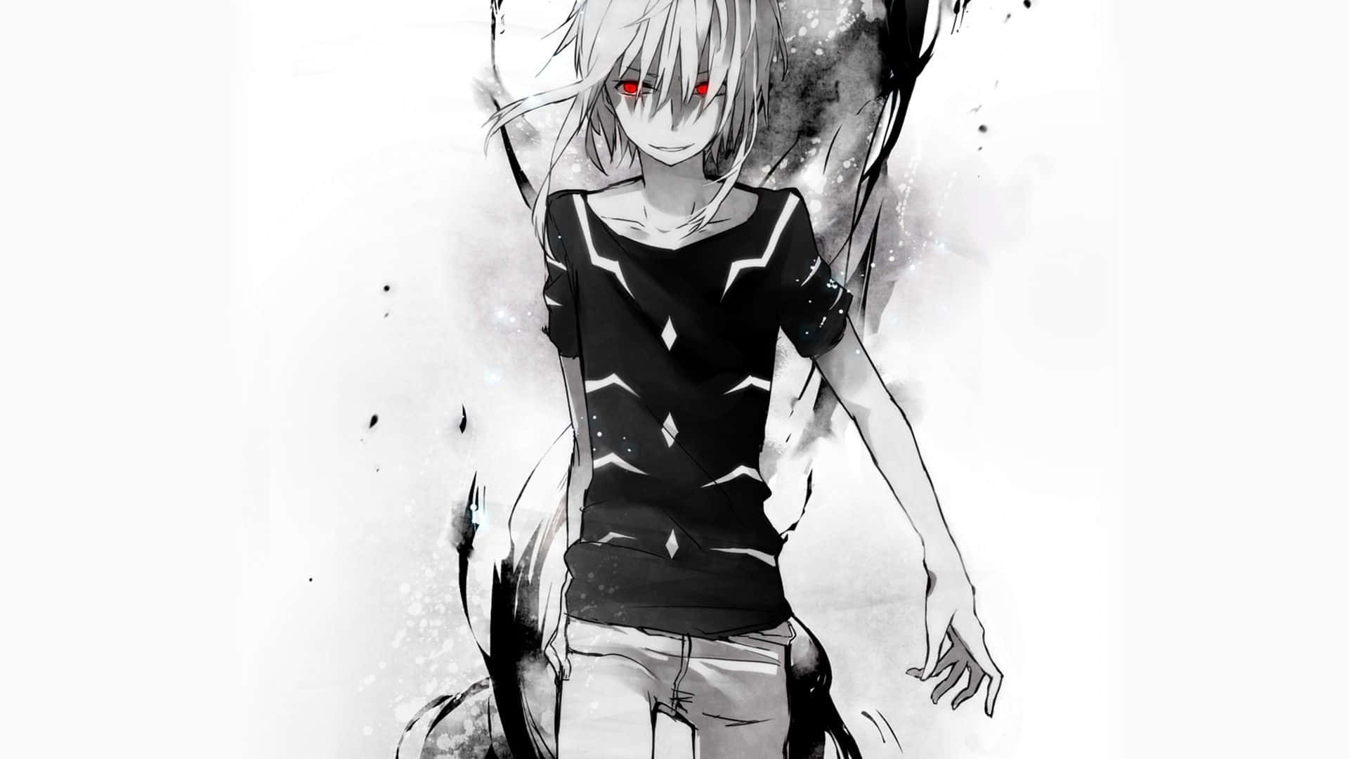 Phong Cảnh Anime Đen Trắng Hình nền