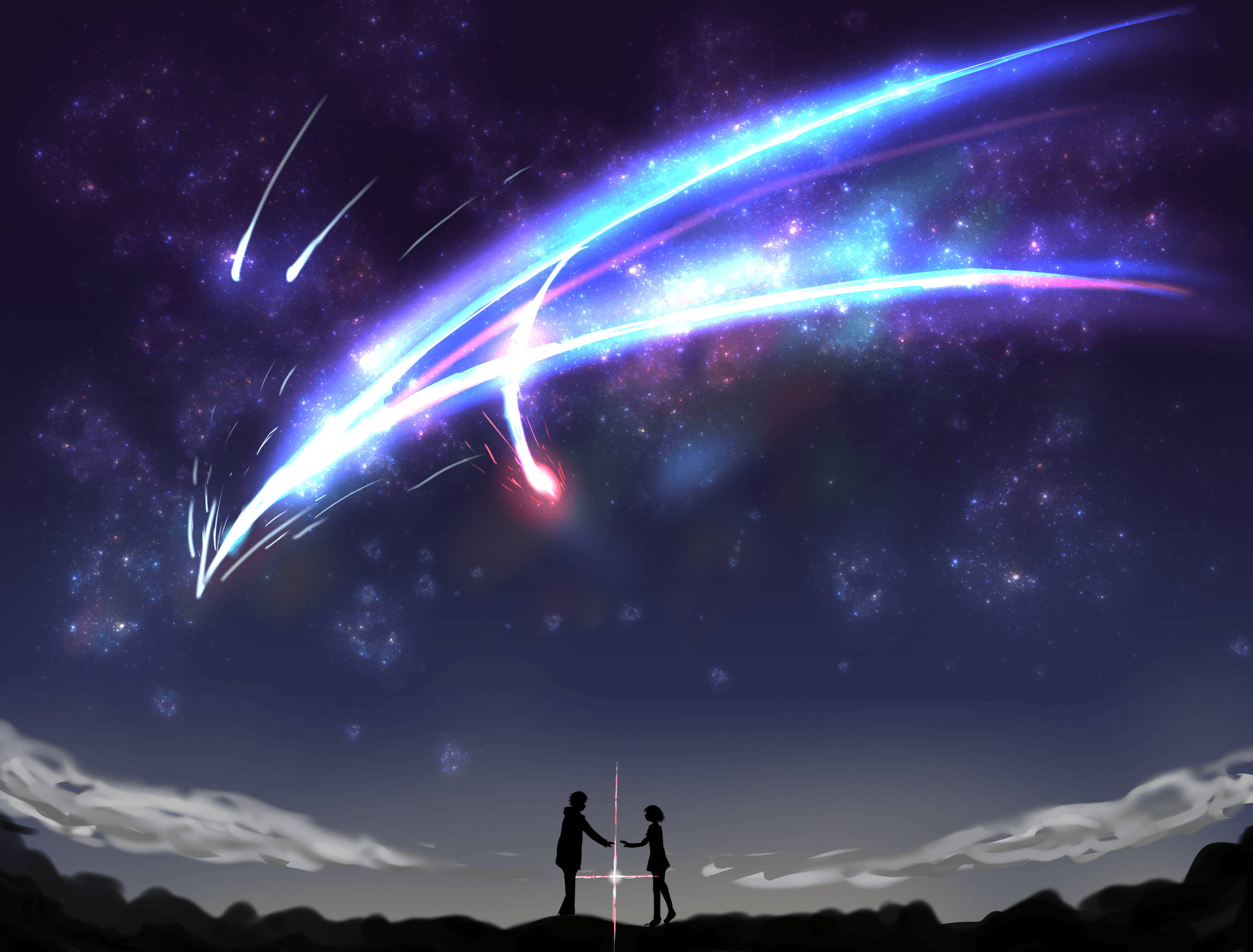 Phong Cảnh Anime Sao Băng Hình nền