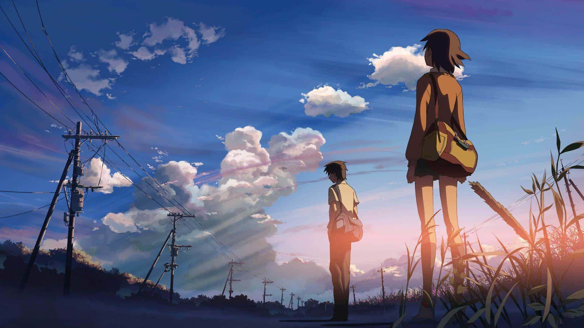 Phong Cảnh Anime Huyền Ảo Lúc Hoàng Hôn Hình nền