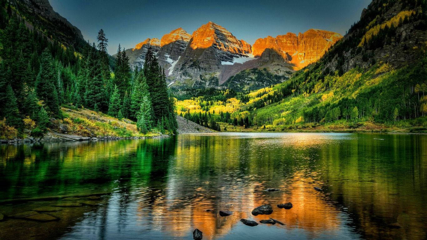 Phong Cảnh Hùng Vĩ Của Hồ Maroon Bells Hình nền