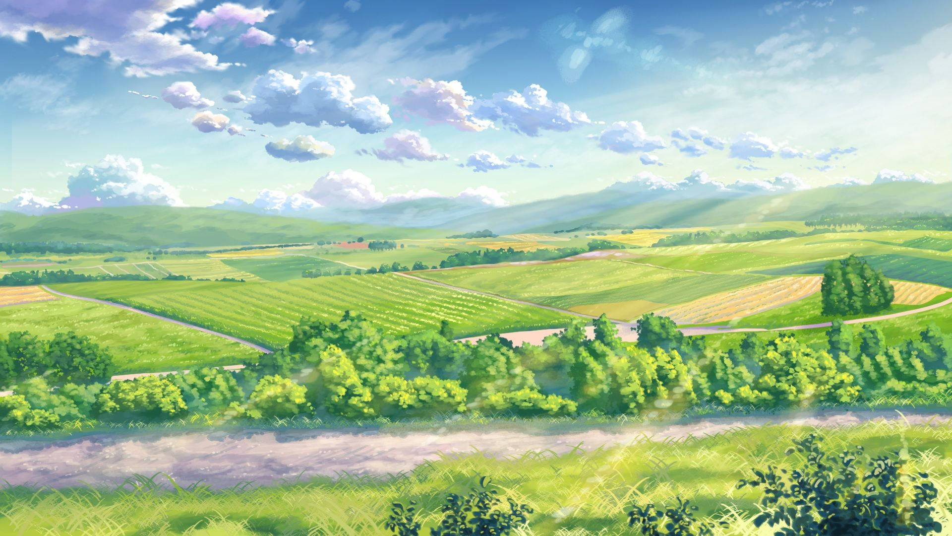Phong Cảnh Nông Trại Anime Nhật Bản Hình nền
