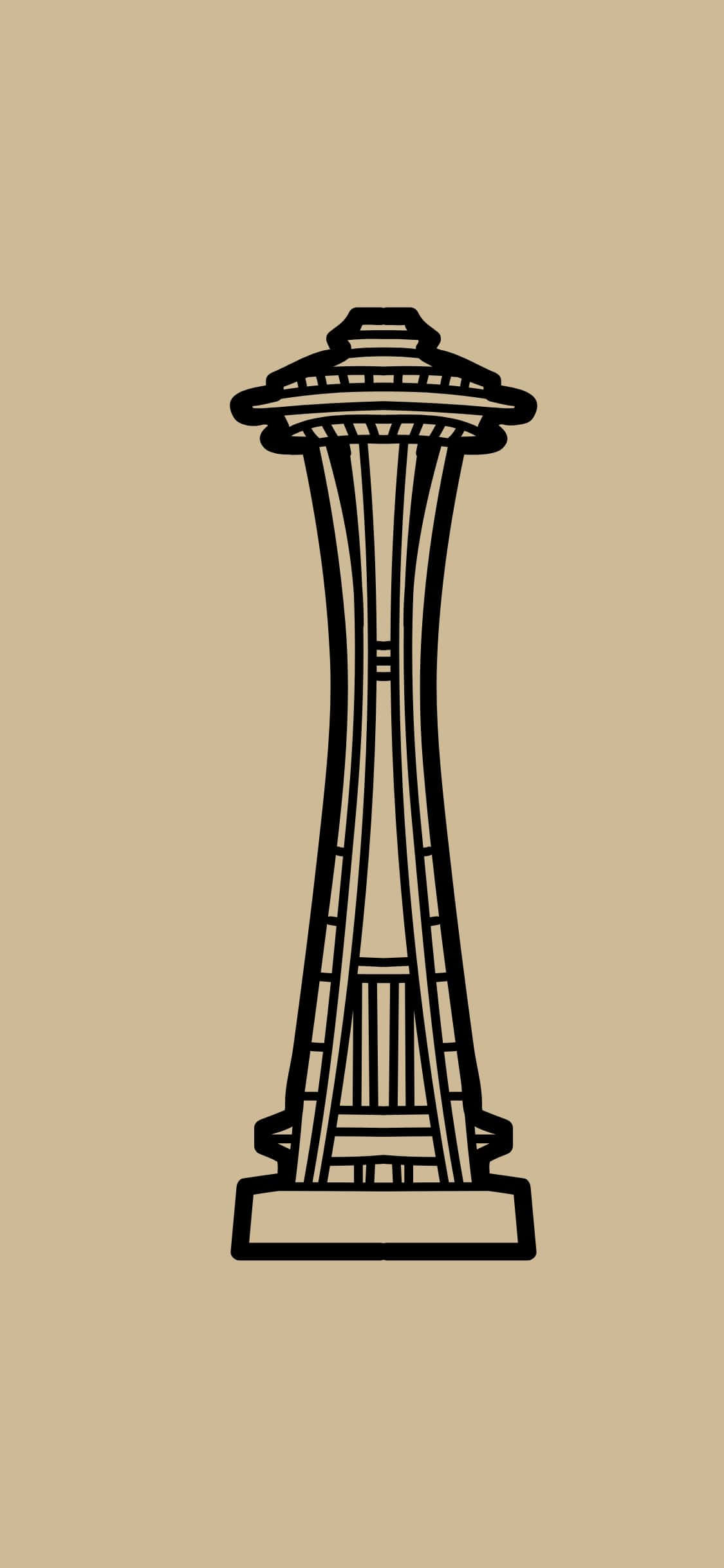 Phong cảnh thành phố Seattle rực sáng nhìn từ trên cao vào ban đêm Hình nền