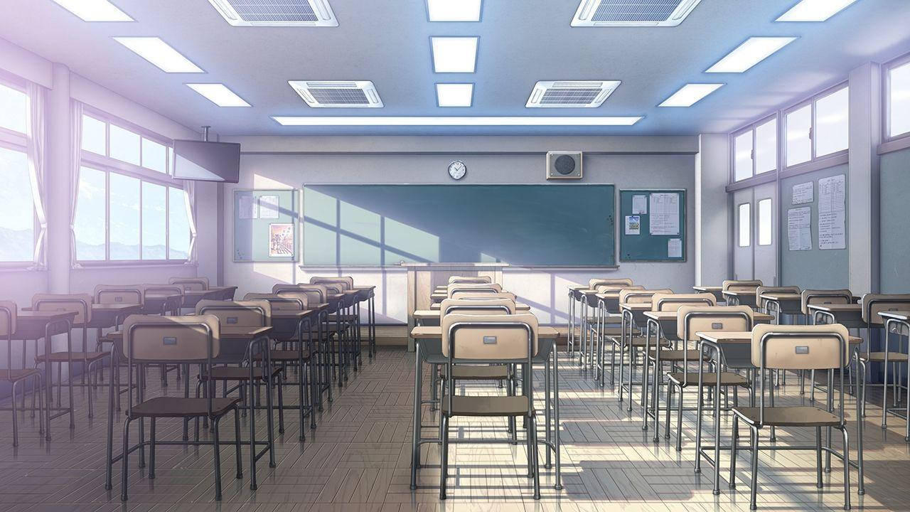 Phong Cảnh Trường Học Anime Lớp Học Trống Hình nền