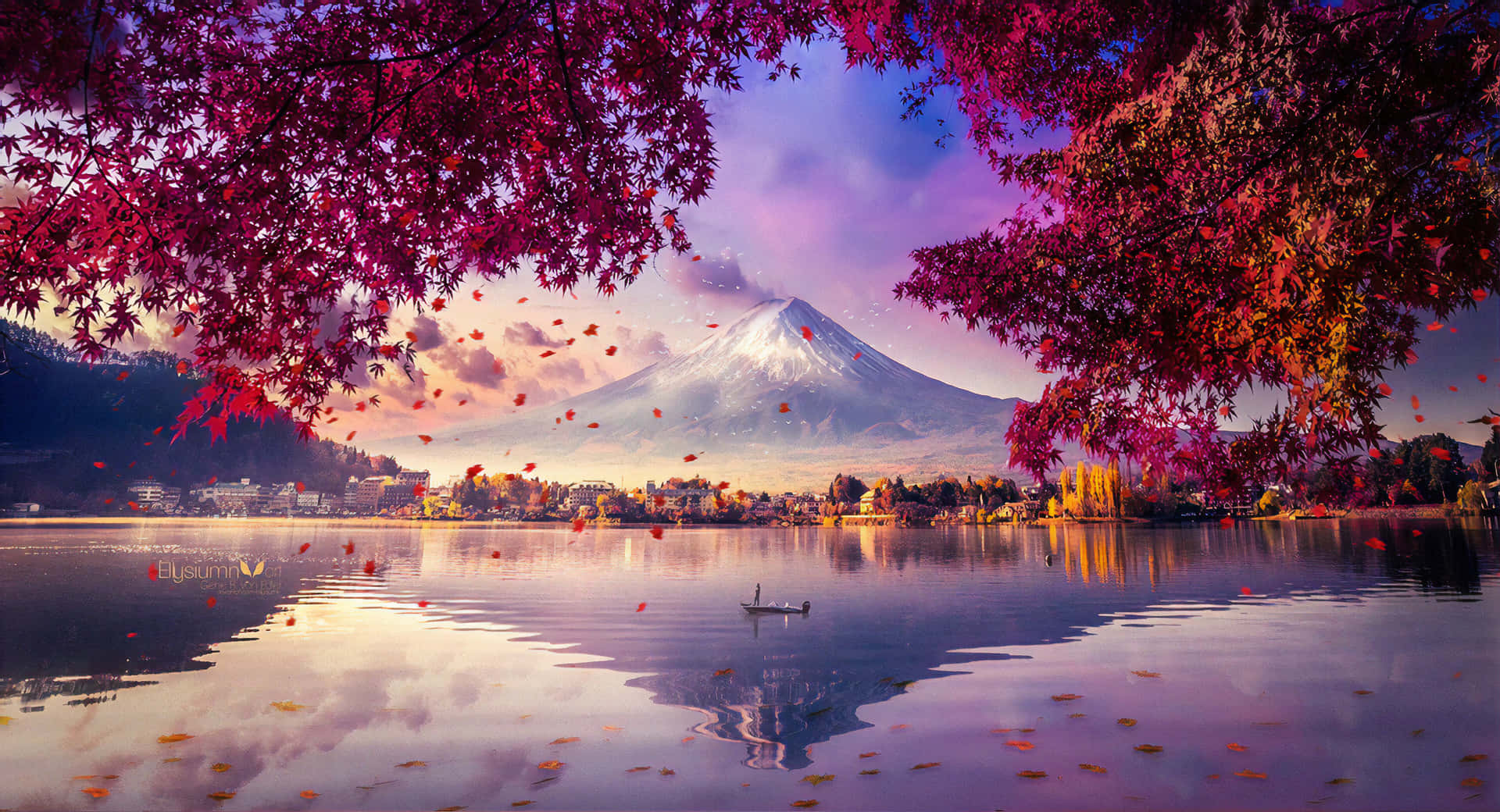 Phông nền Hồ Phú Sĩ 4K Hình nền