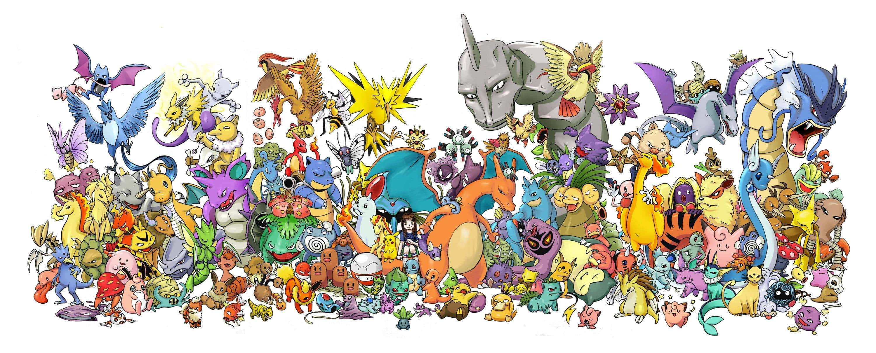 Phông Nền Huy Hoàng Thế Hệ Pokemon Đầu Tiên Hình nền