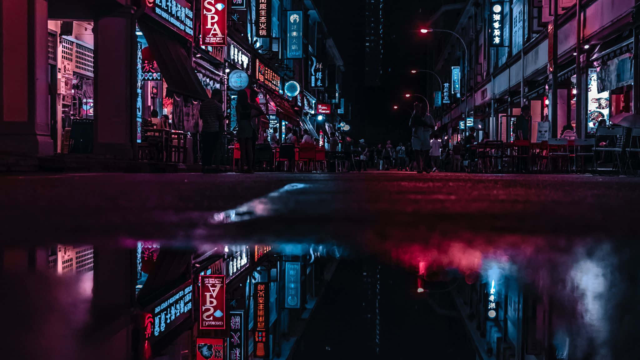 Phông nền Thành phố Neon Hình nền