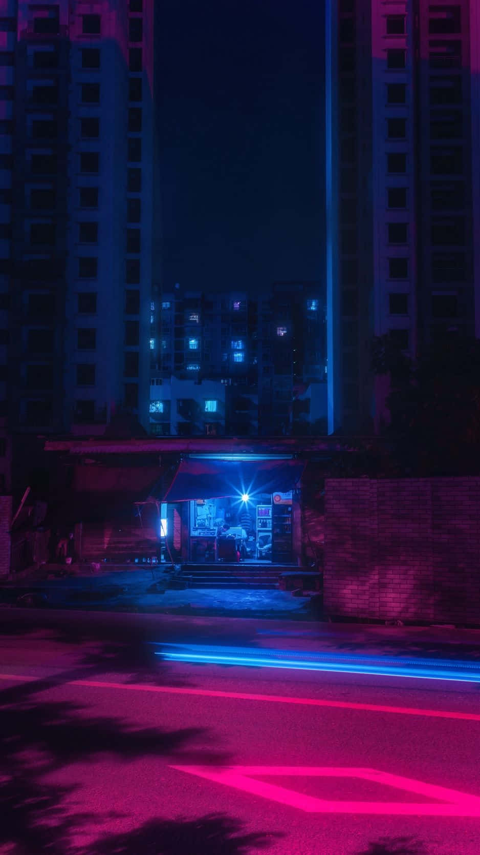 Phông nền Thành phố Neon Hình nền