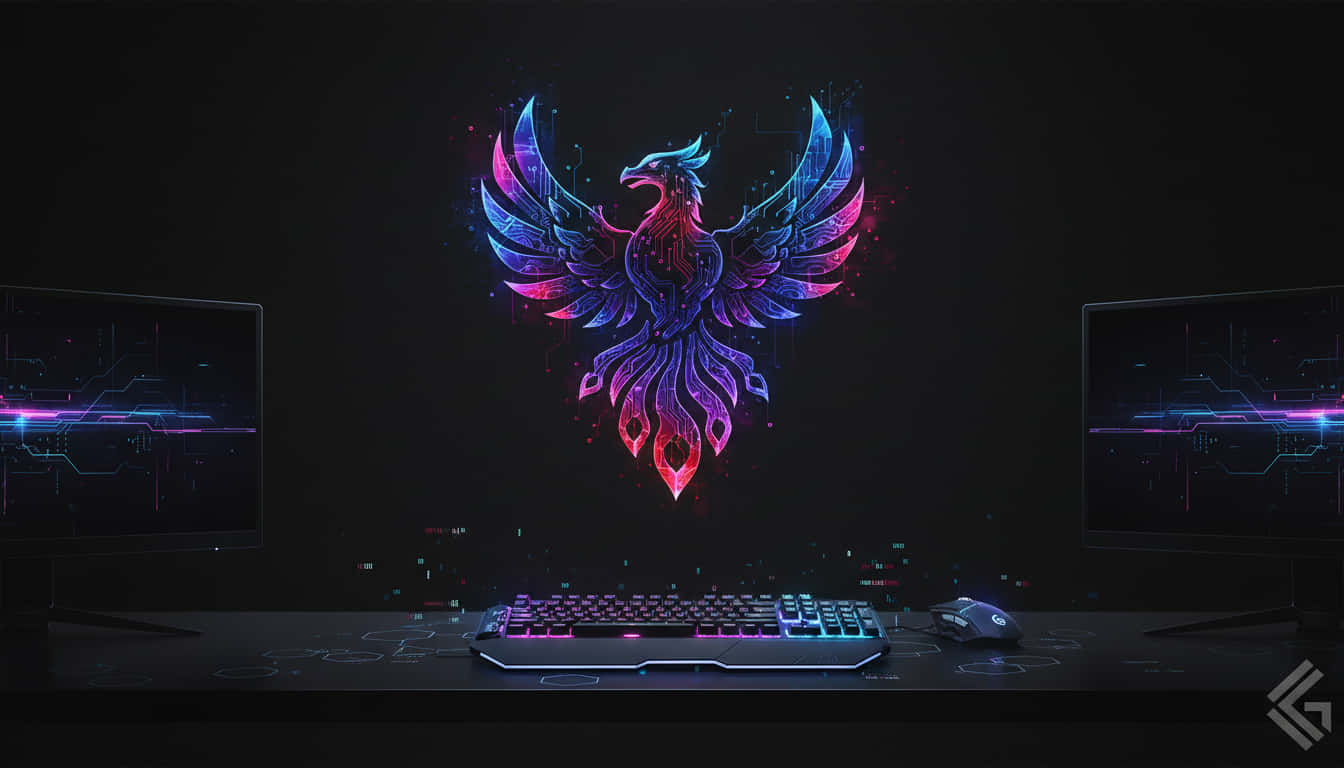 Phượng hoàng neon Hình nền