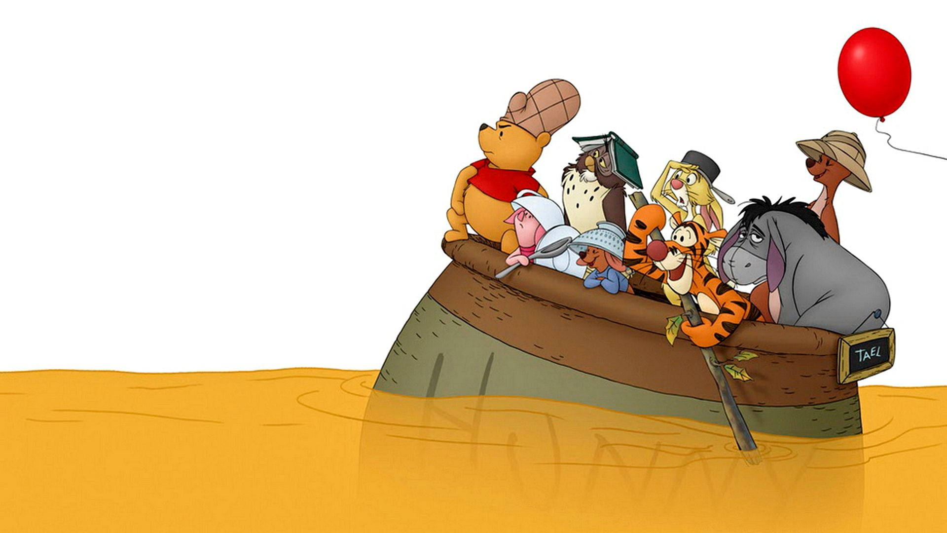Piglet và Hũ Mật Ong Hình nền