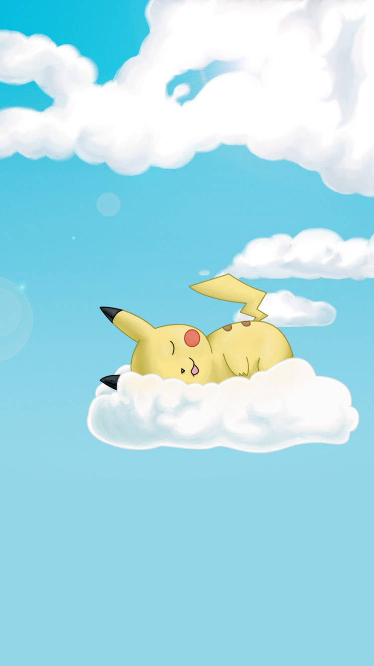 Pikachu đang ngủ iPhone Hình nền