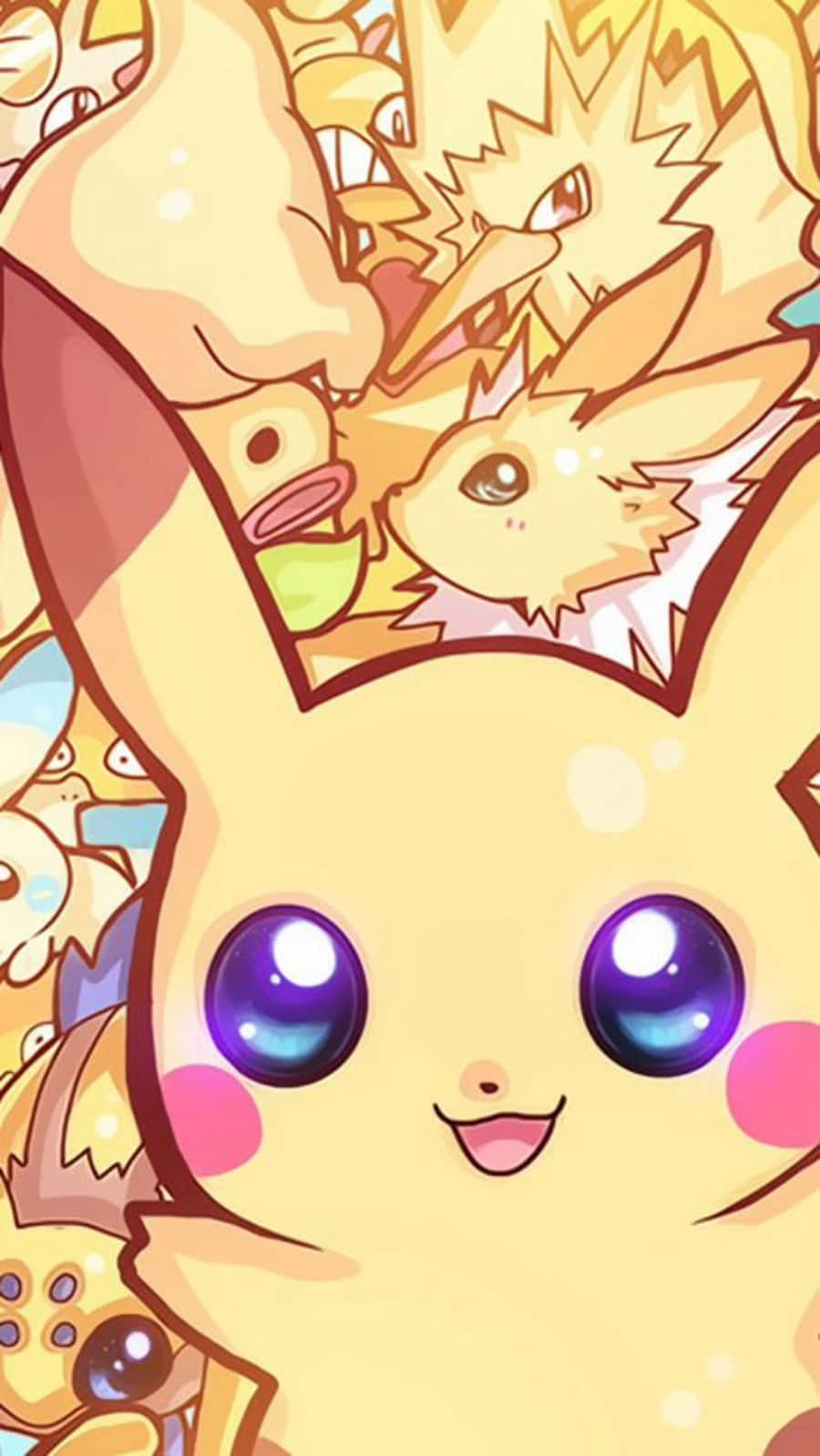 Pikachu Dễ Thương Đang Cười Hình nền