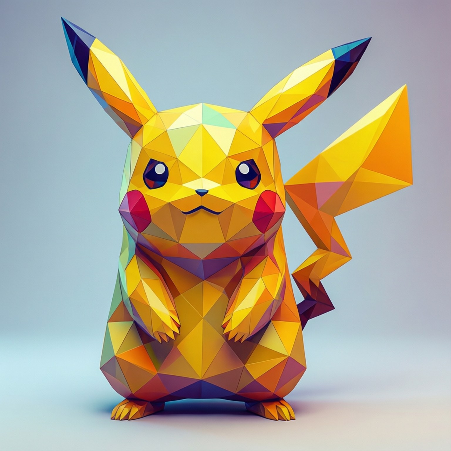 Pikachu Low Poly Hình nền