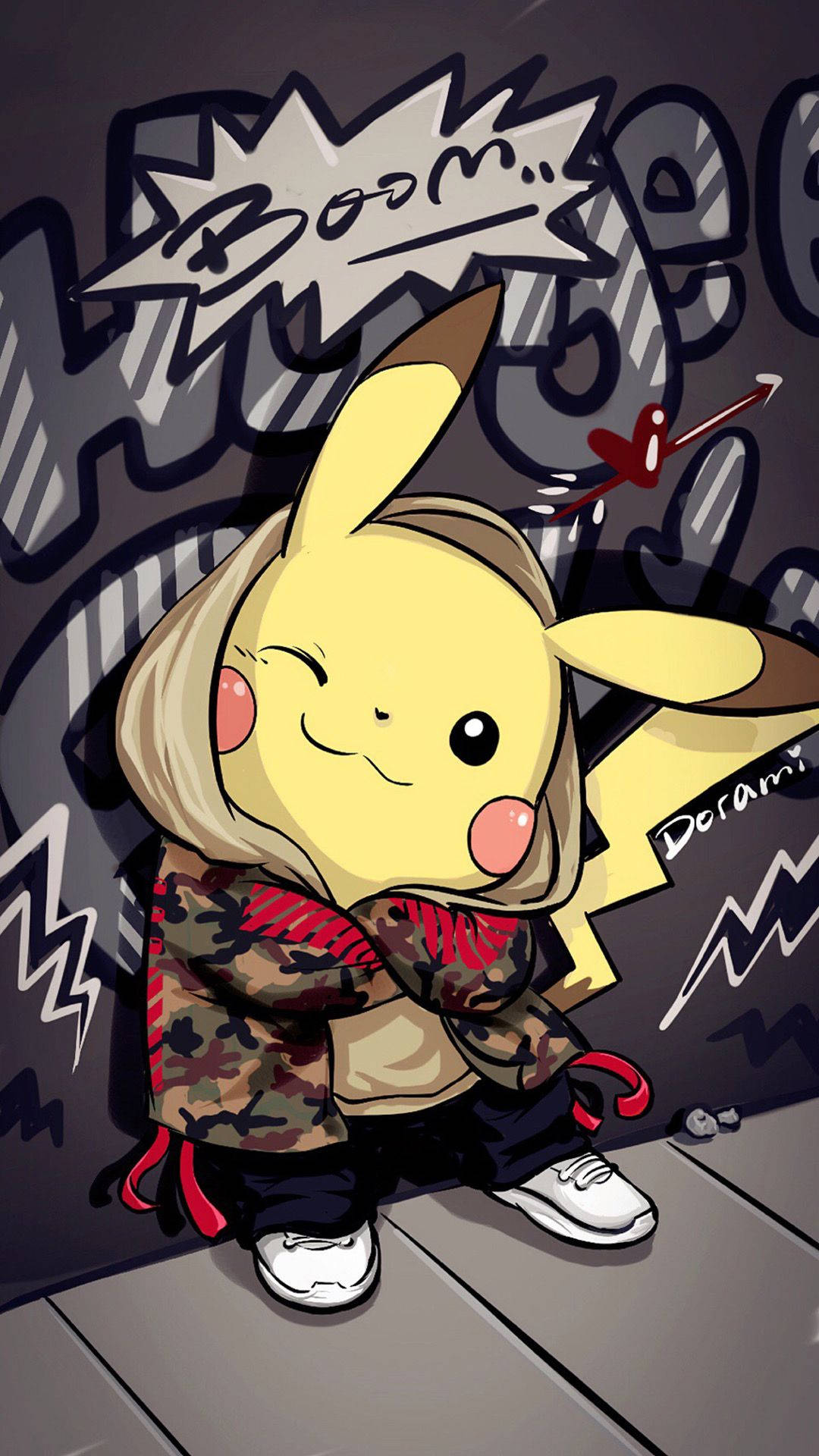 Pikachu Với Nghệ Thuật Graffiti Hình nền