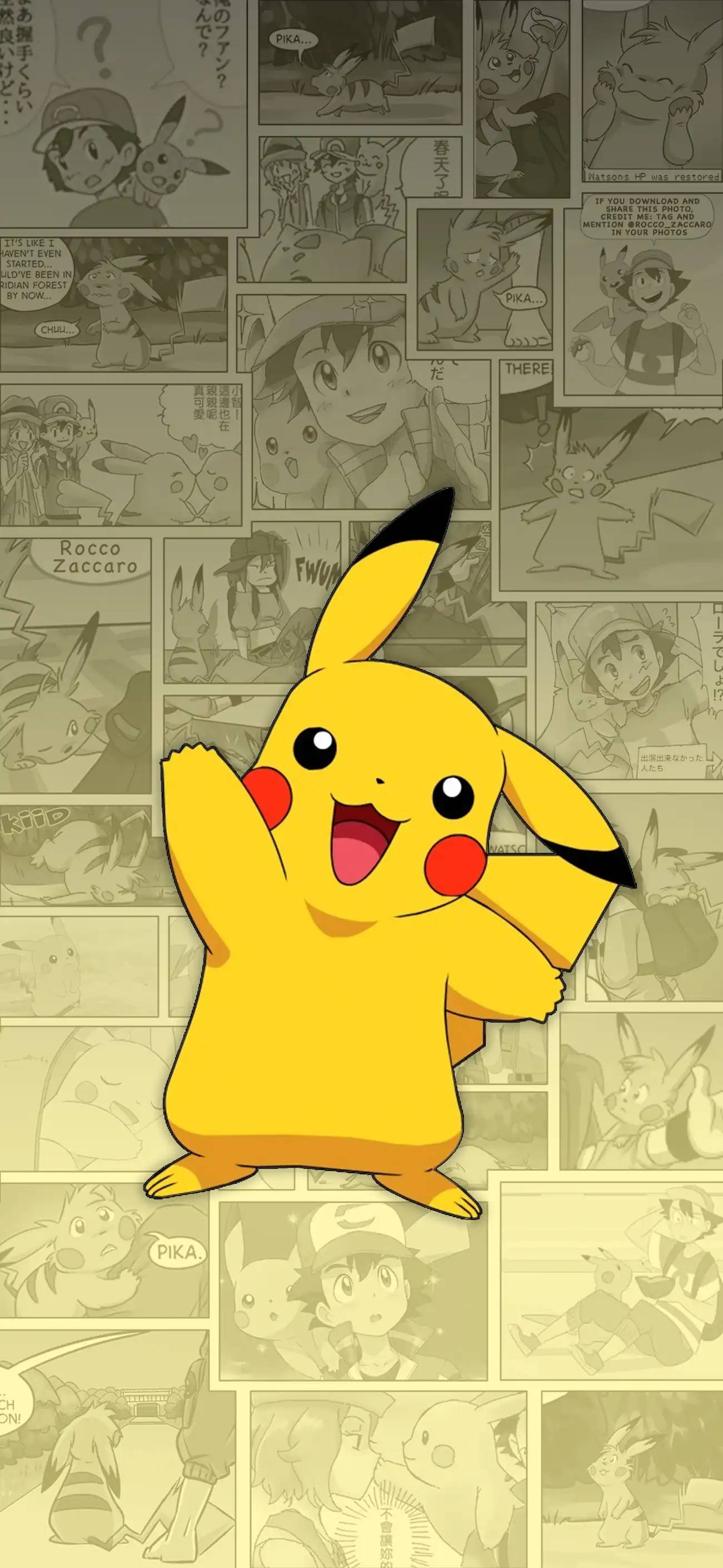 Pikachu vui vẻ cho iPhone Hình nền