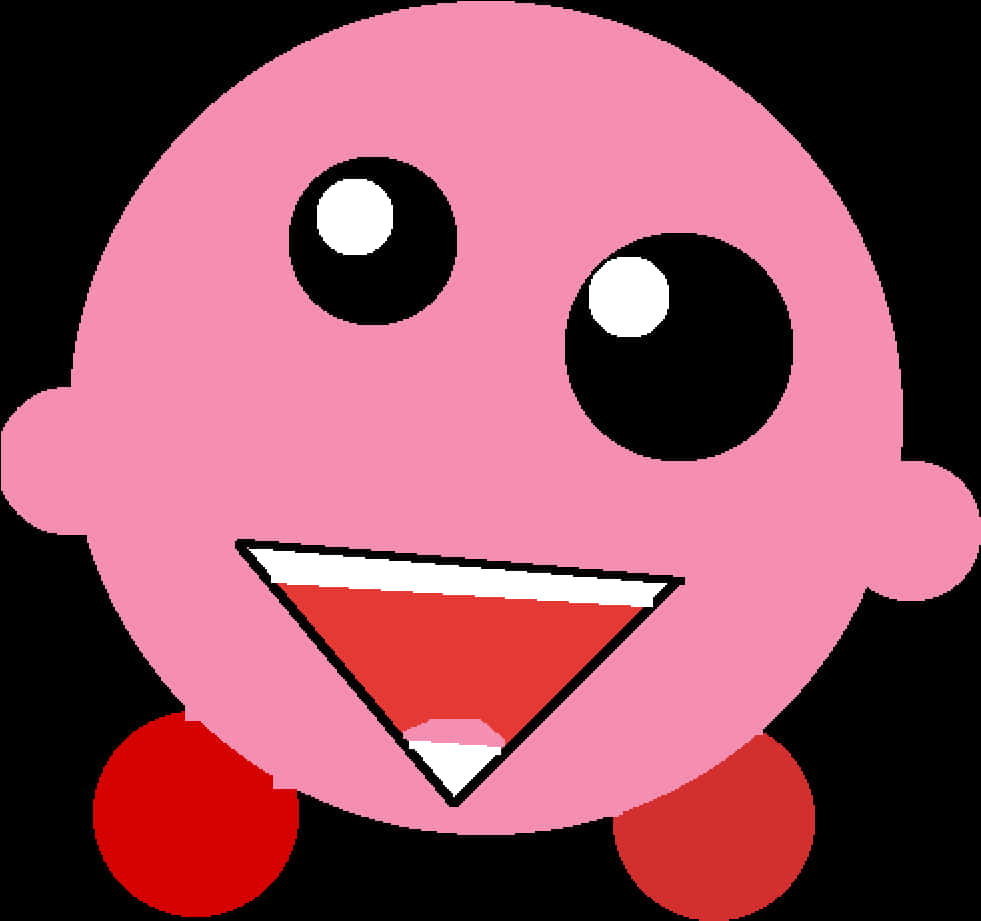 Pink Kirby Vector Graphic Hình nền