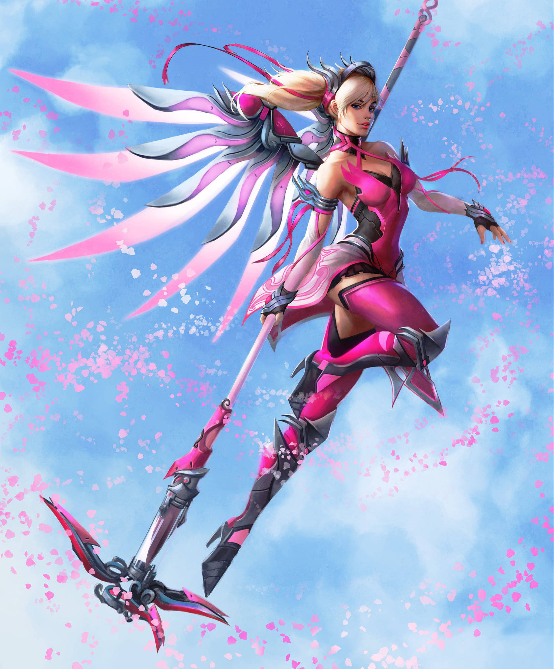 Pink Mercy Với Đôi Cánh Hình nền