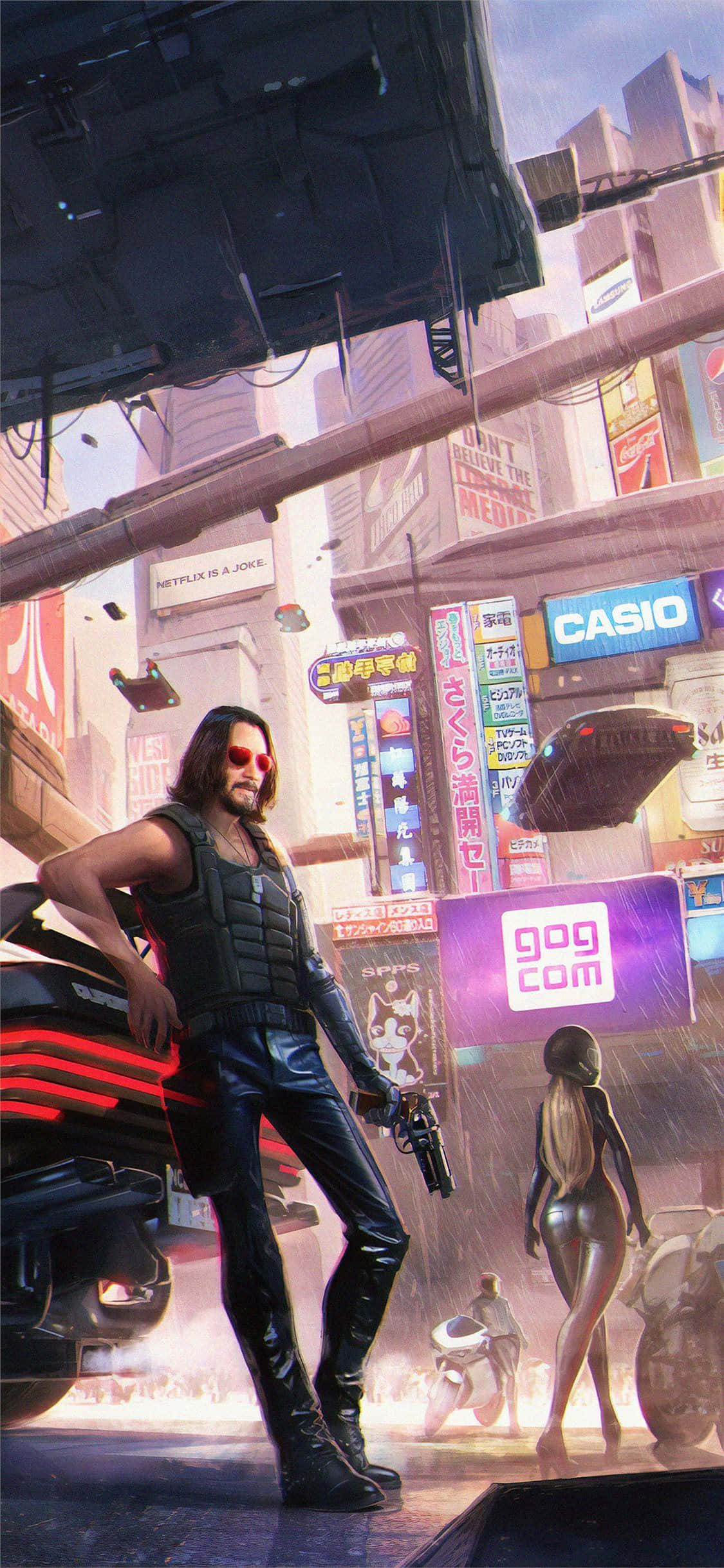 Pixel 3XL chủ đề Cyberpunk 2077 Hình nền