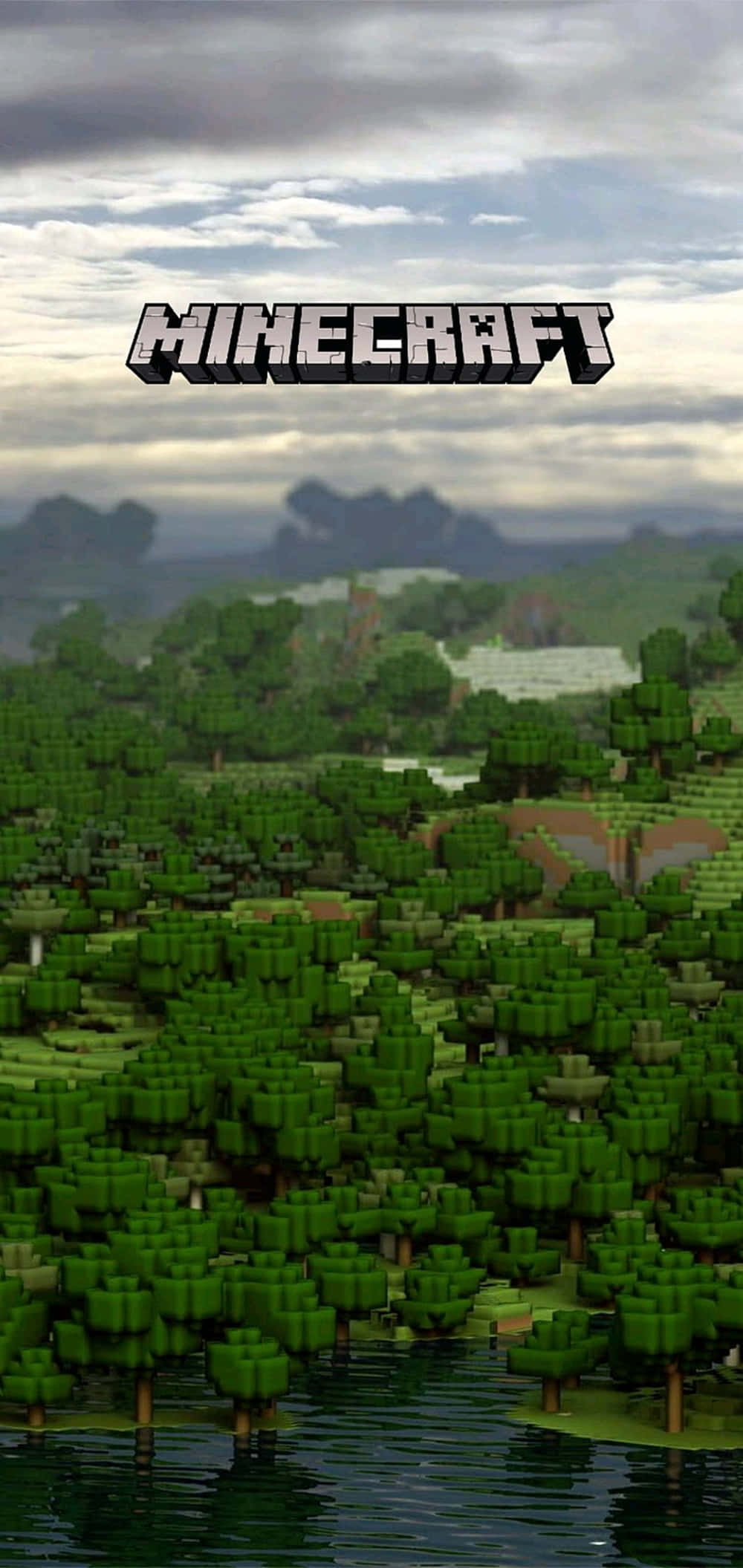 Pixel 3xl Minecraft Mây xám Hình nền