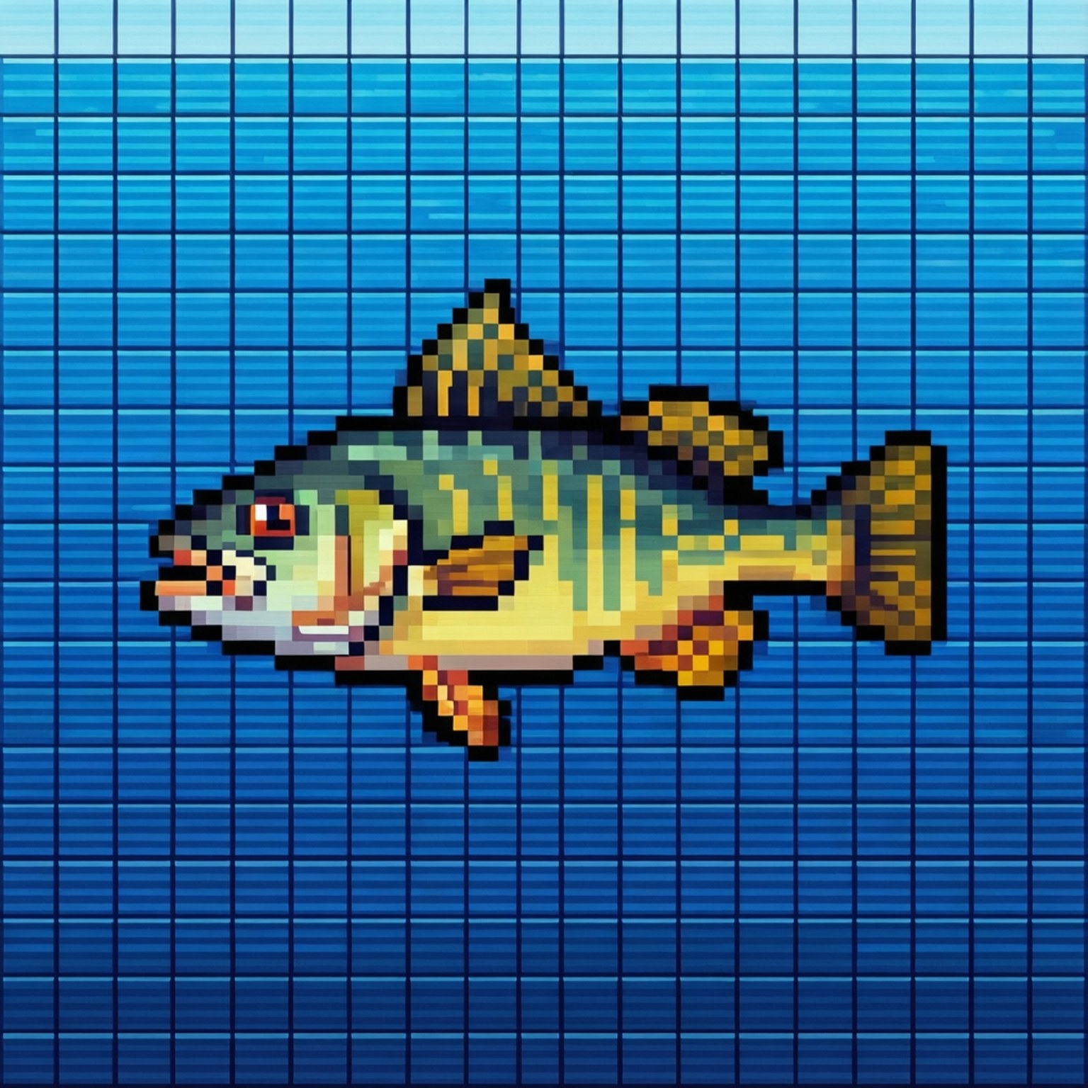 Pixel Art Cá Vền 8-bit Hình nền