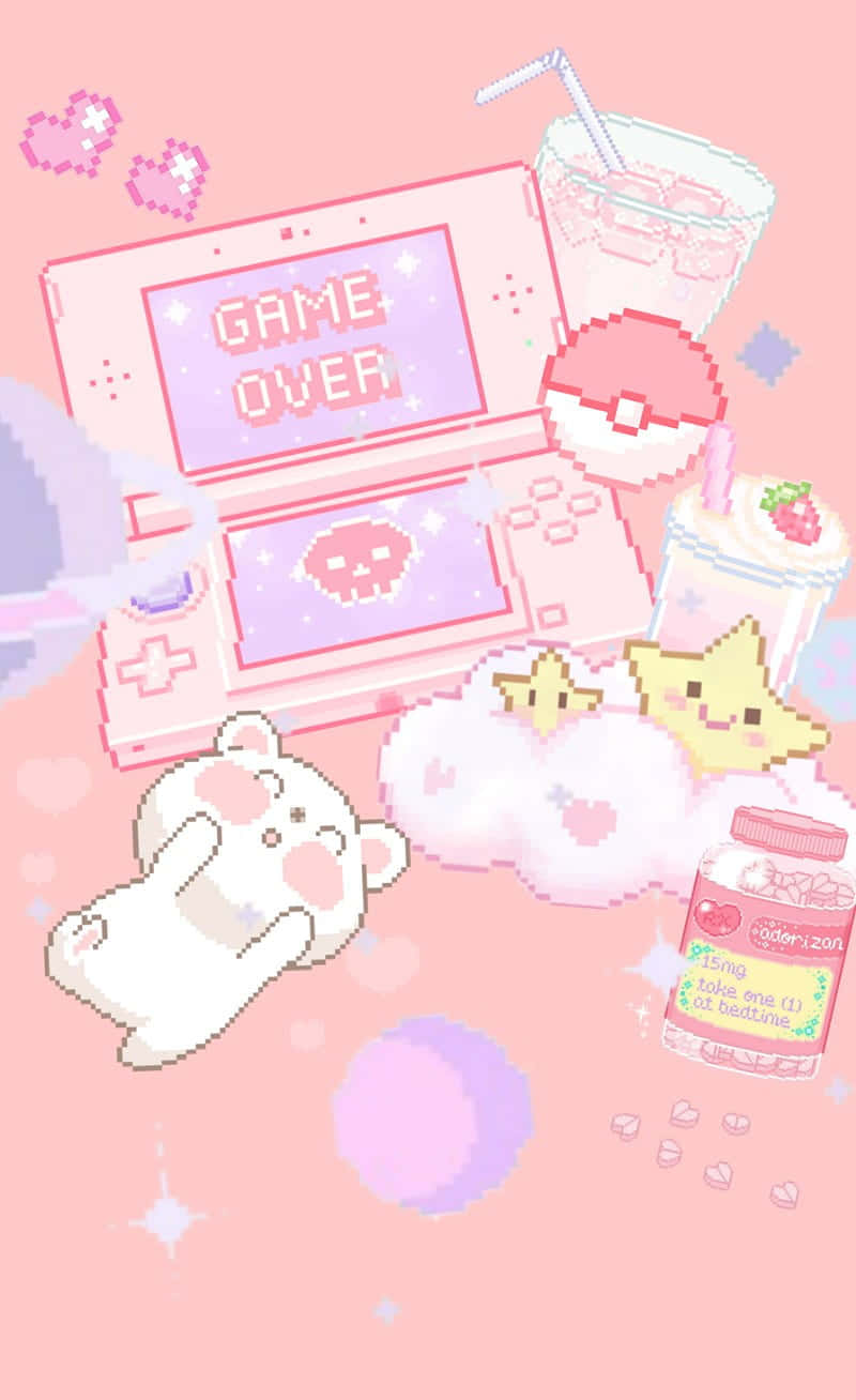 Pixel Art Kawaii Dễ Thương Hình nền
