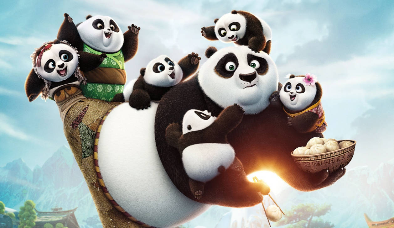 Po và Gấu Trúc Nhỏ 4K Hoạt Hình Hình nền