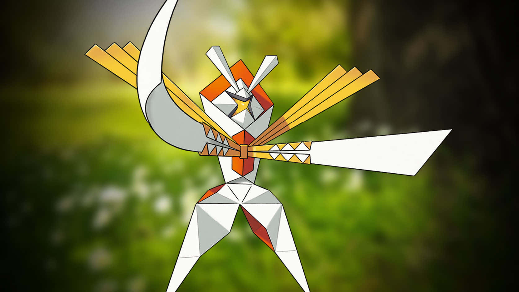 Pokemon Kartana với nền thiên nhiên Hình nền