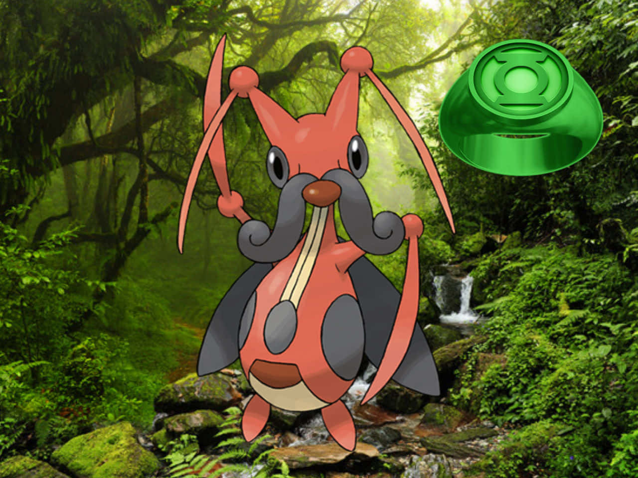 Pokémon Kricketune với nền thiên nhiên Hình nền