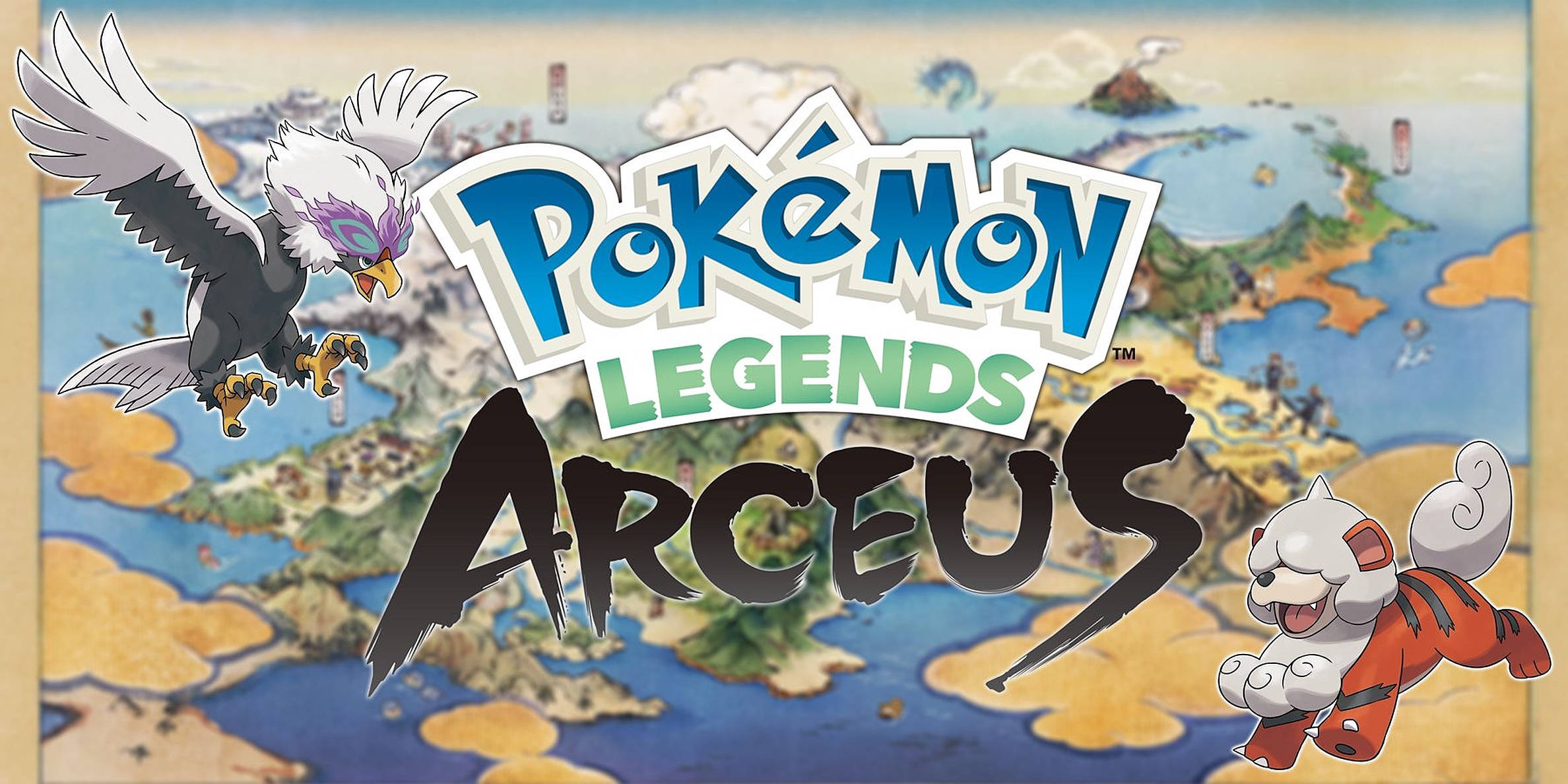 Pokemon Legends Arceus Braviary và Growlithe Hình nền