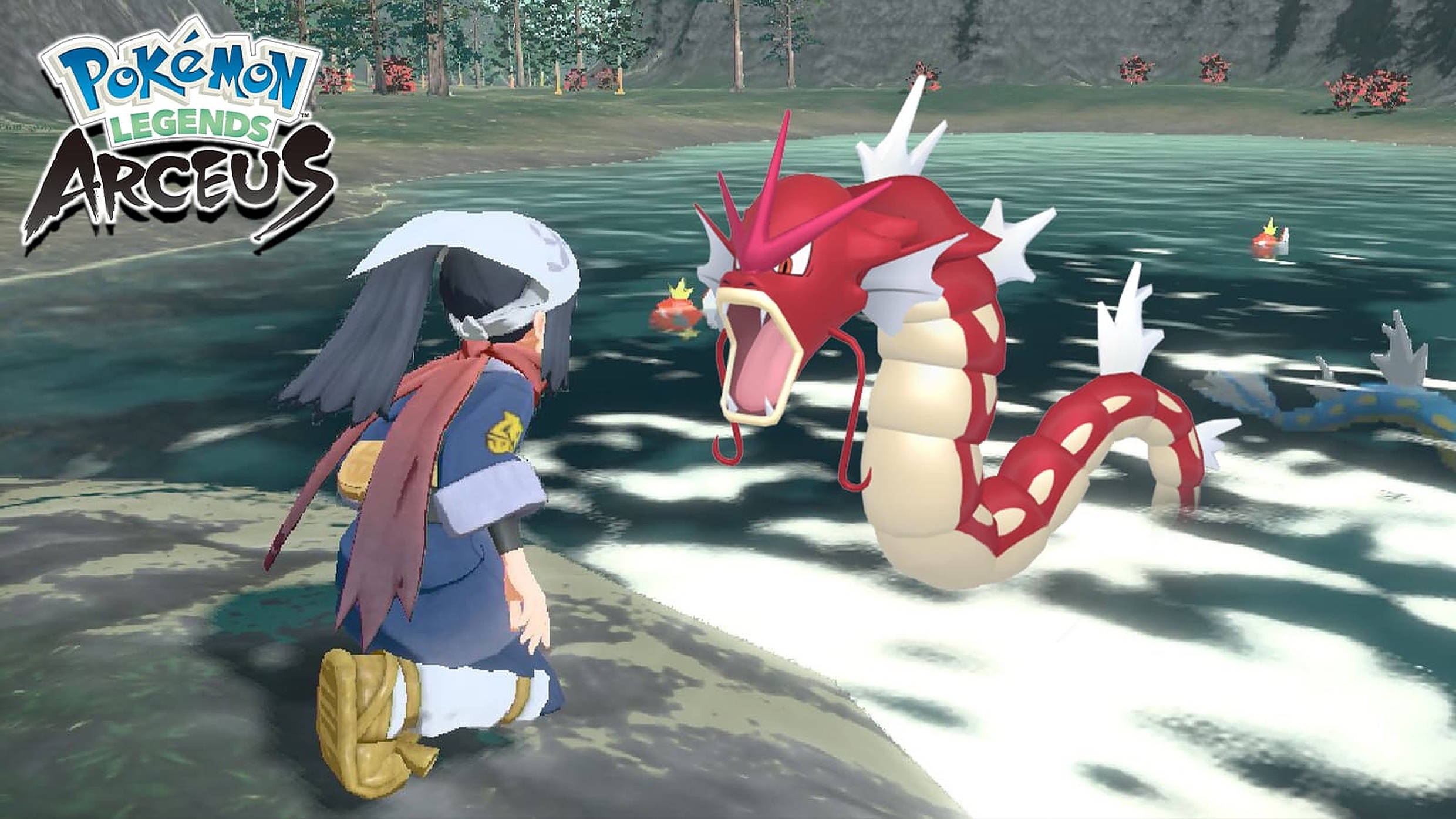 Pokemon Legends Arceus Hồng Gyarados Hình nền