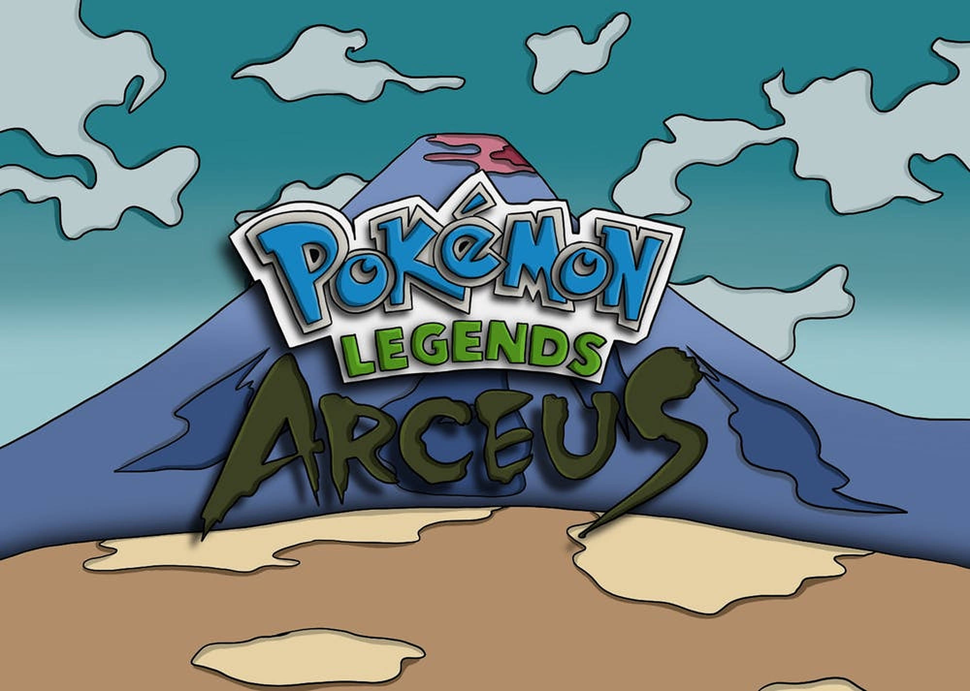 Pokemon Legends Arceus Núi Minh Họa Hình nền