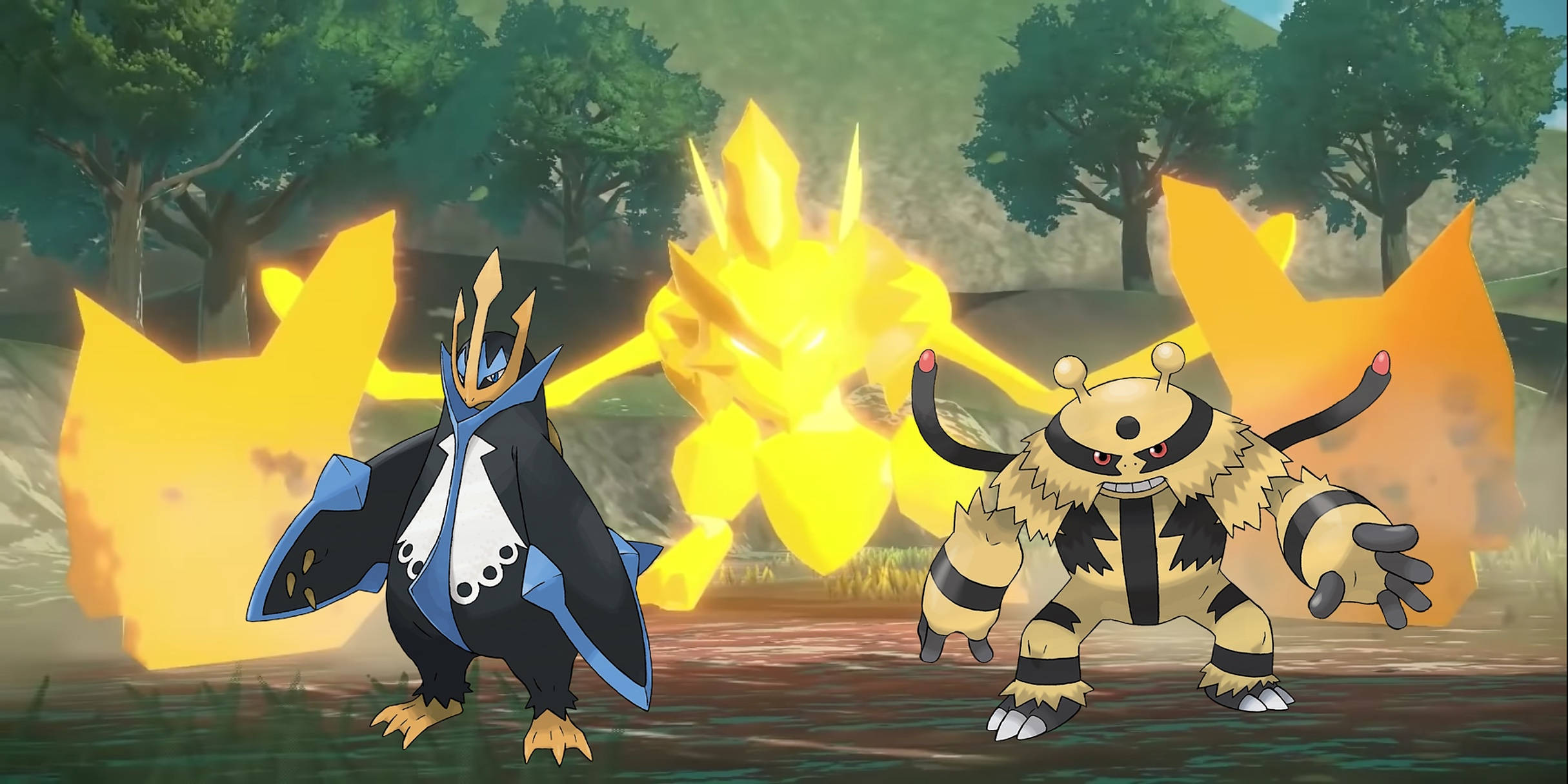 Pokemon Legends Arceus Electivire và Empoleon Hình nền