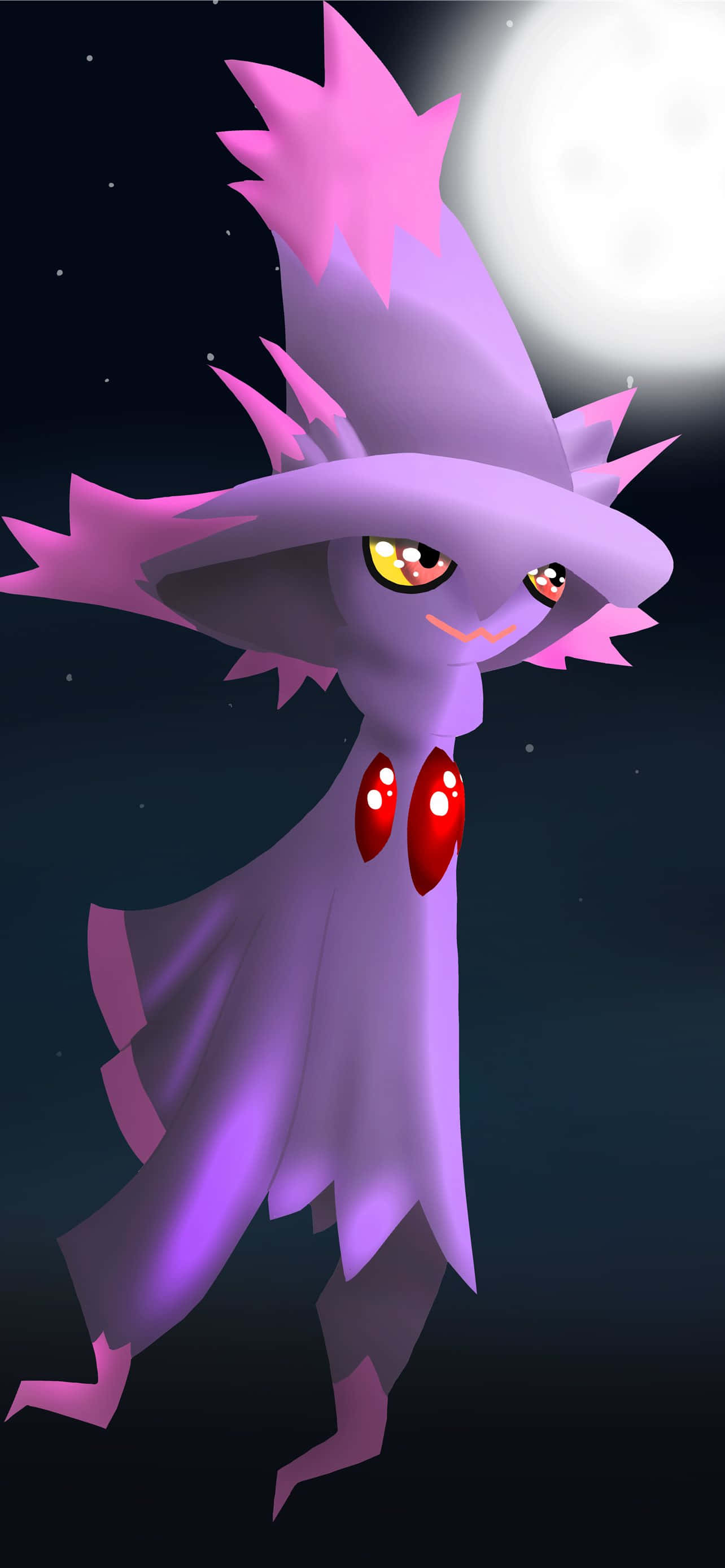 Pokémon Mismagius với mặt trăng rực rỡ Hình nền