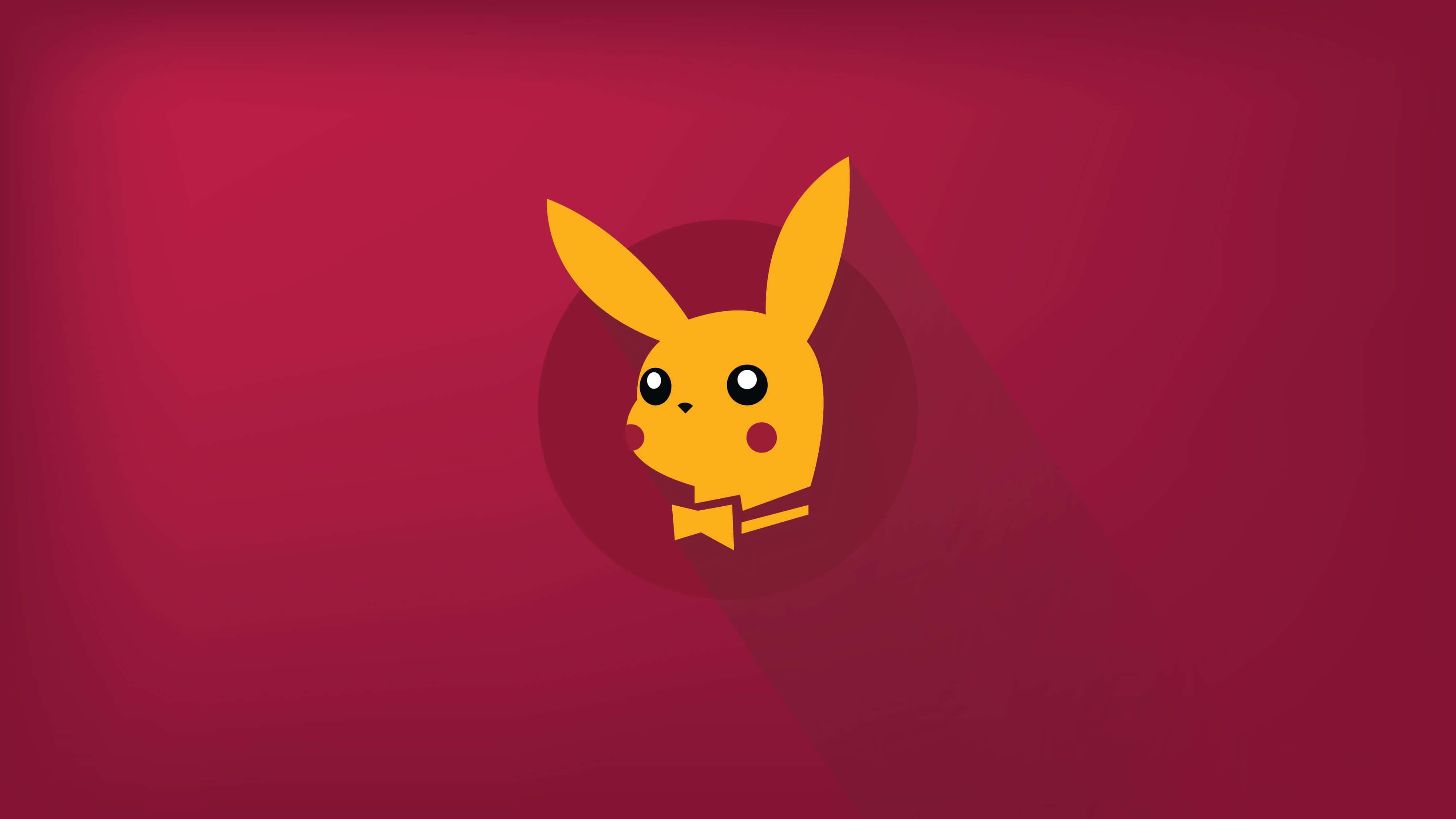 Pokemon Tối Giản Pikachu Phong Cách Playboy Hình nền